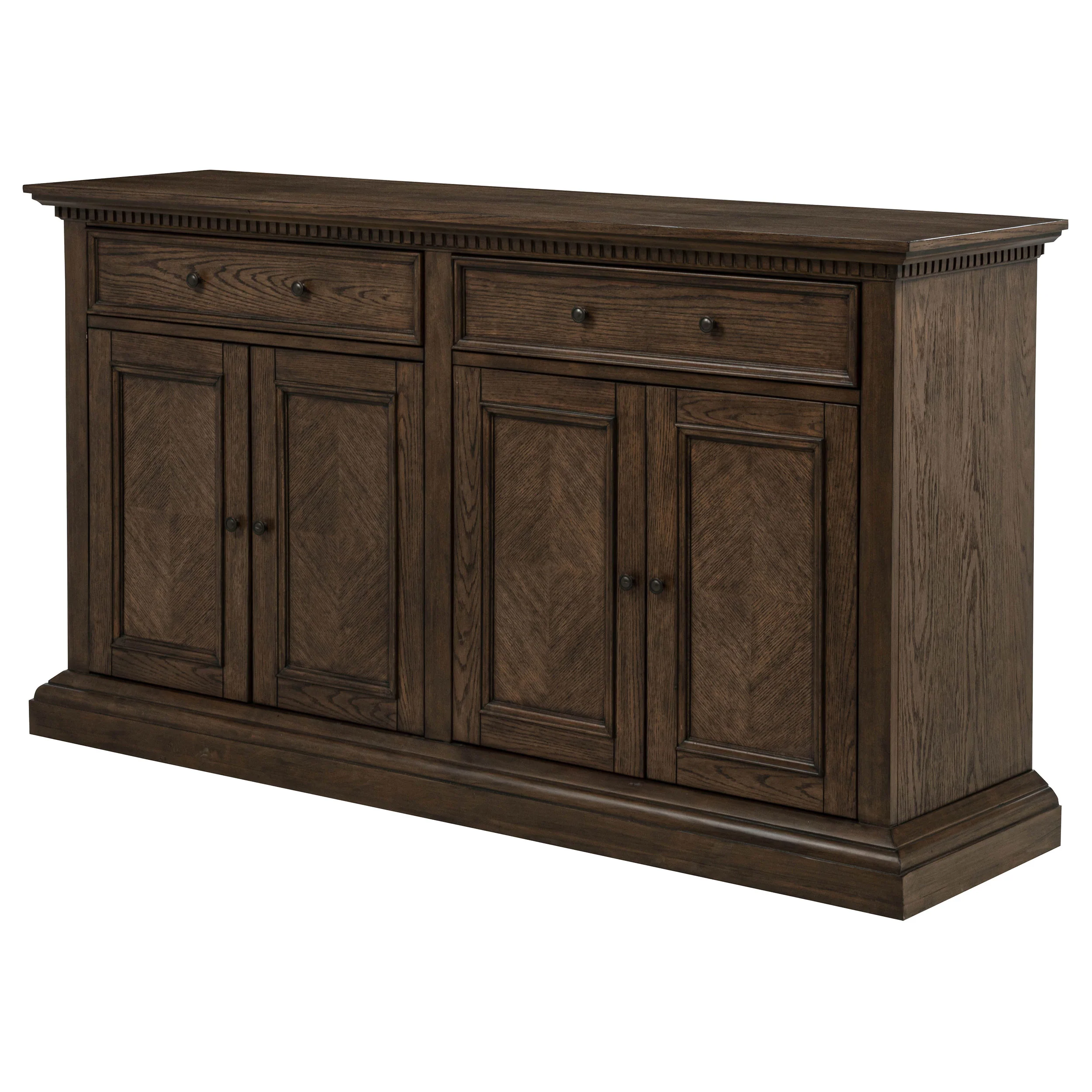 Ridgewell 2-Drawer 4-Door Dining Server Dark Oak - Image 5