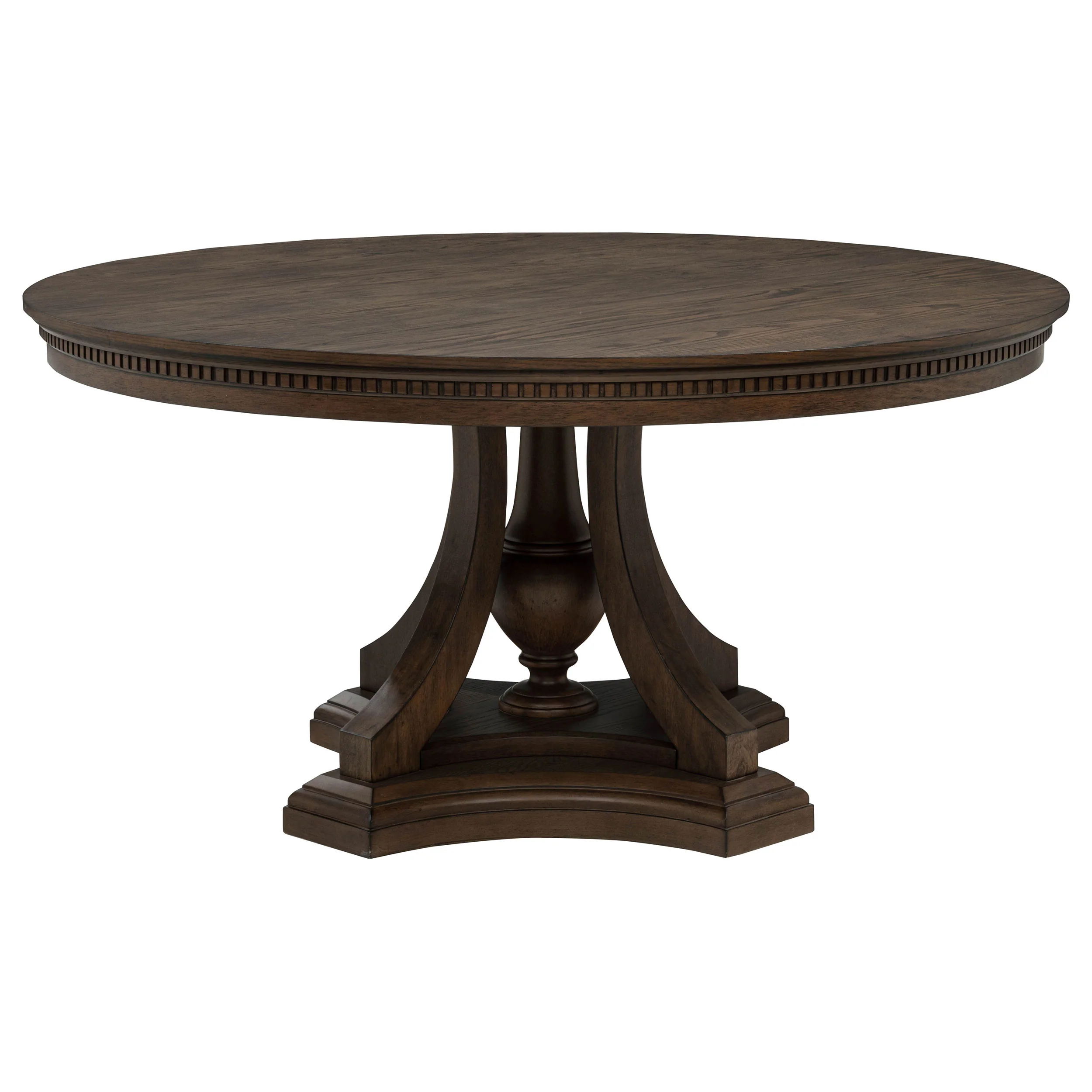Ridgewell 5-Piece Round Pedestal Dining Set in Dark Oak - Image 3