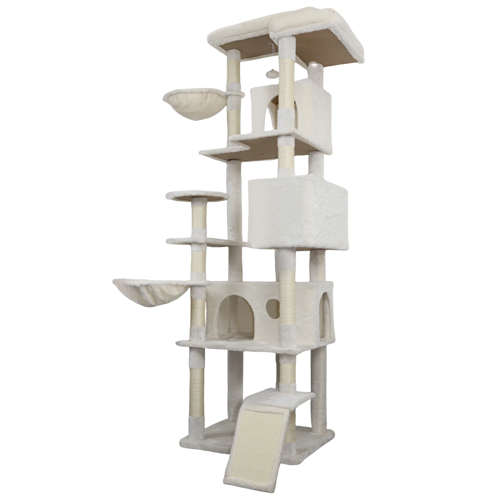 Rigel 84.6" Extra Large Cat Tree Tower with 3 Condos and 11 Sisal Posts - Image 10