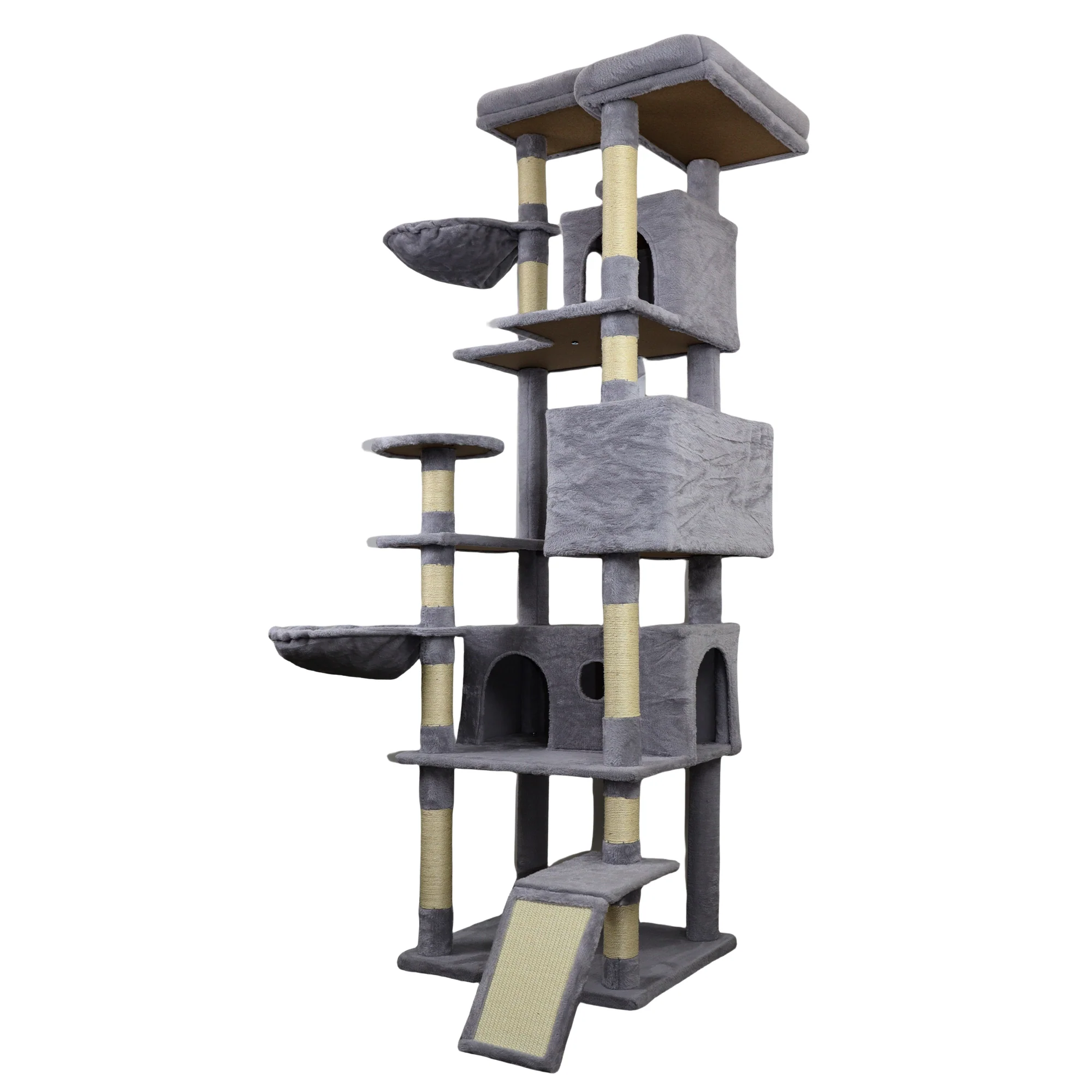Rigel 84.6" Extra Large Cat Tree Tower with 3 Condos and 11 Sisal Posts - Image 19