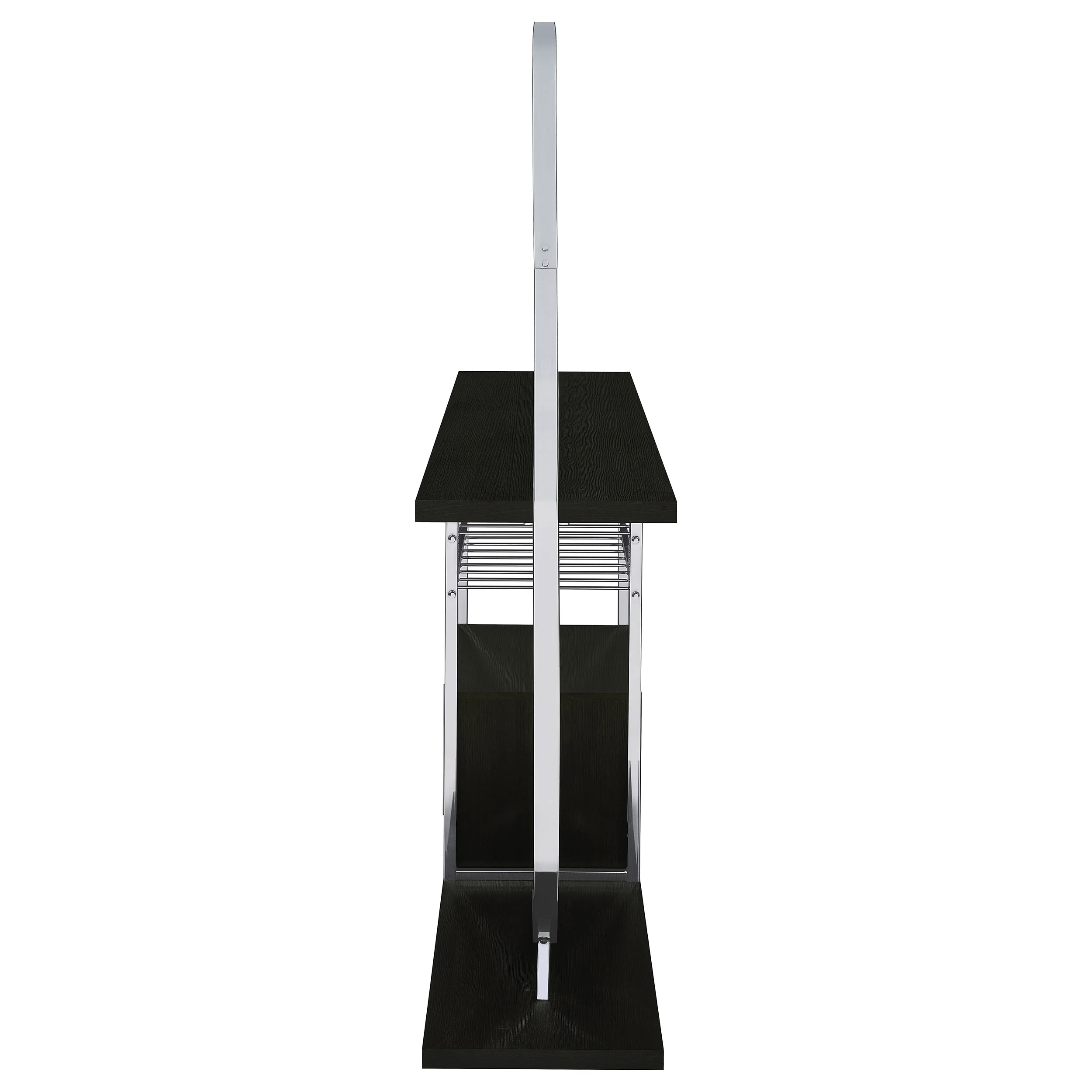 Risley 2-Door Circular LED Wine Cabinet Dark Charcoal - Image 15