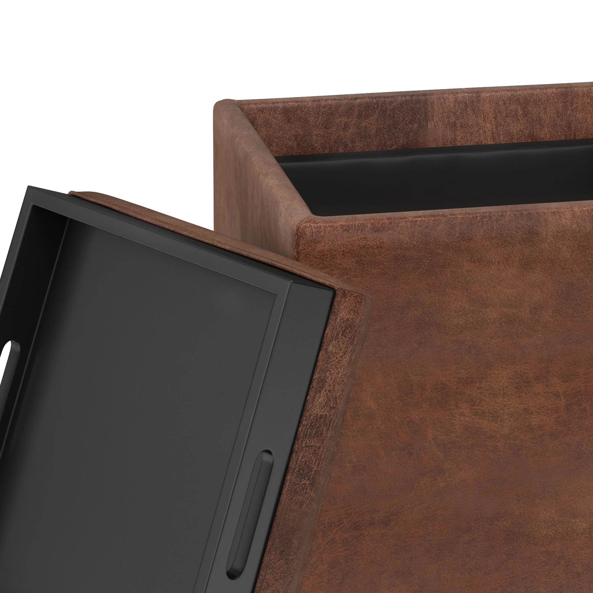Rockwood - Upholstered Cube Storage Ottoman With Tray - Image 21
