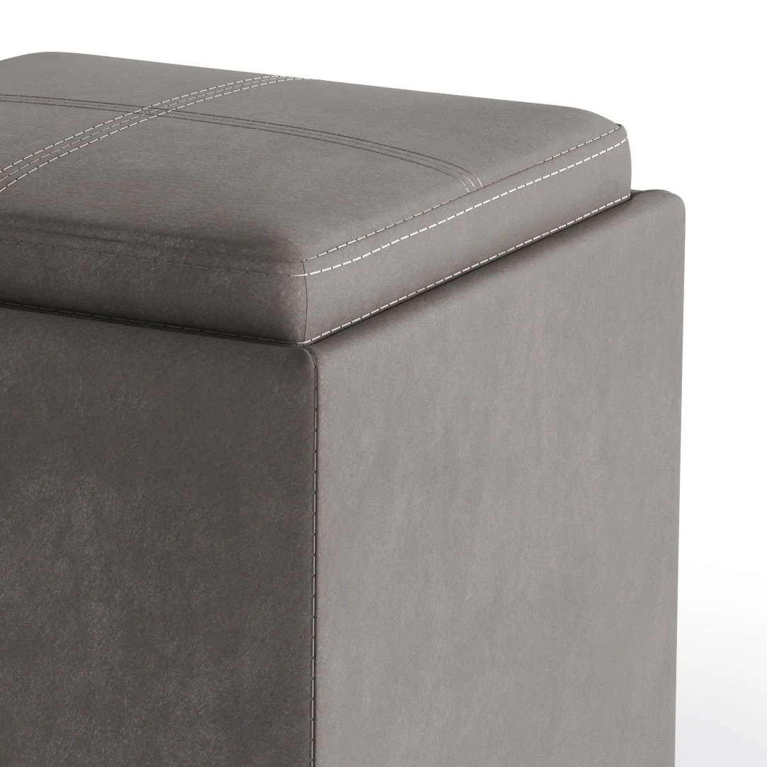 Rockwood - Upholstered Cube Storage Ottoman With Tray - Image 27