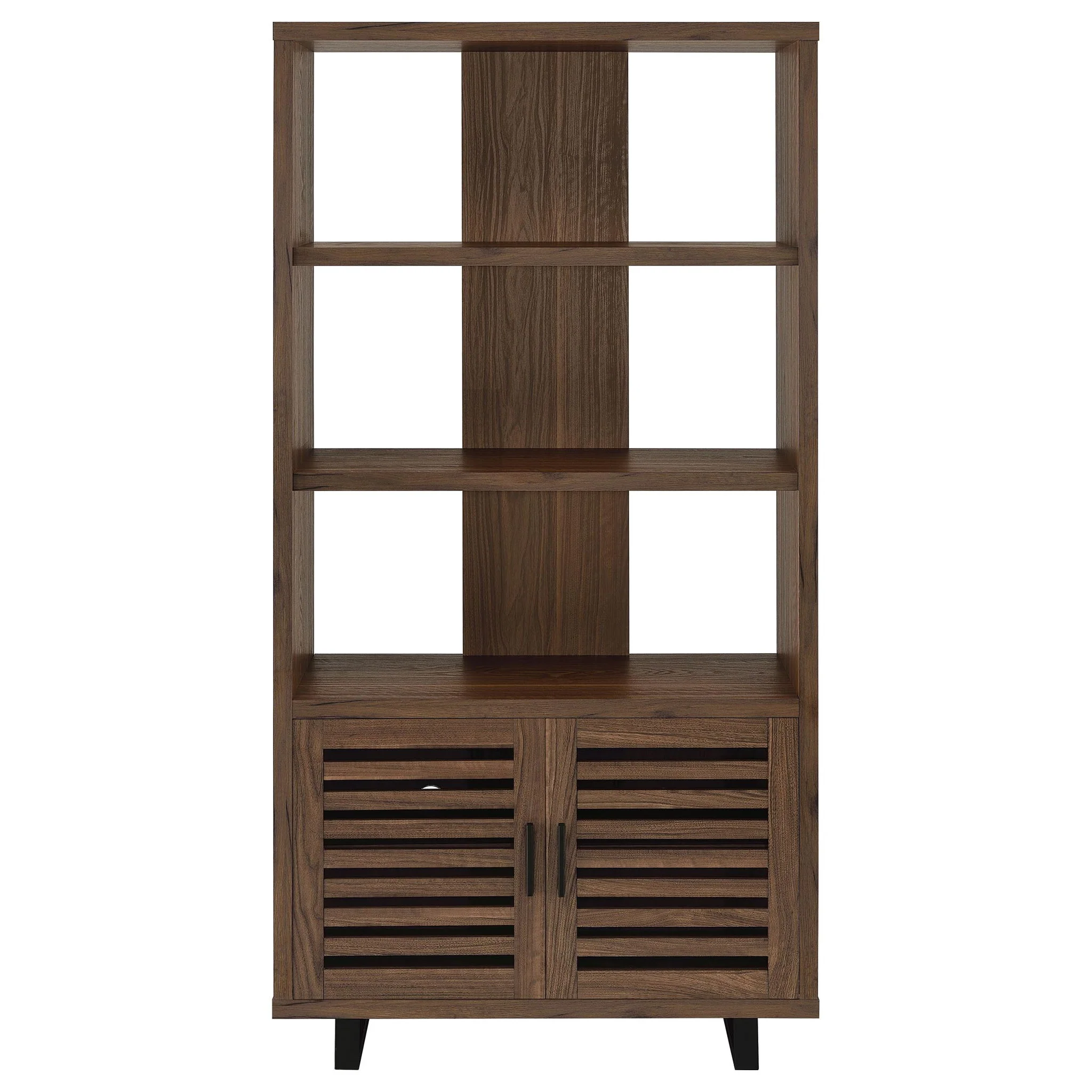 Rodger - 3 Shelf Cabinet Bookcase - Walnut - Image 3