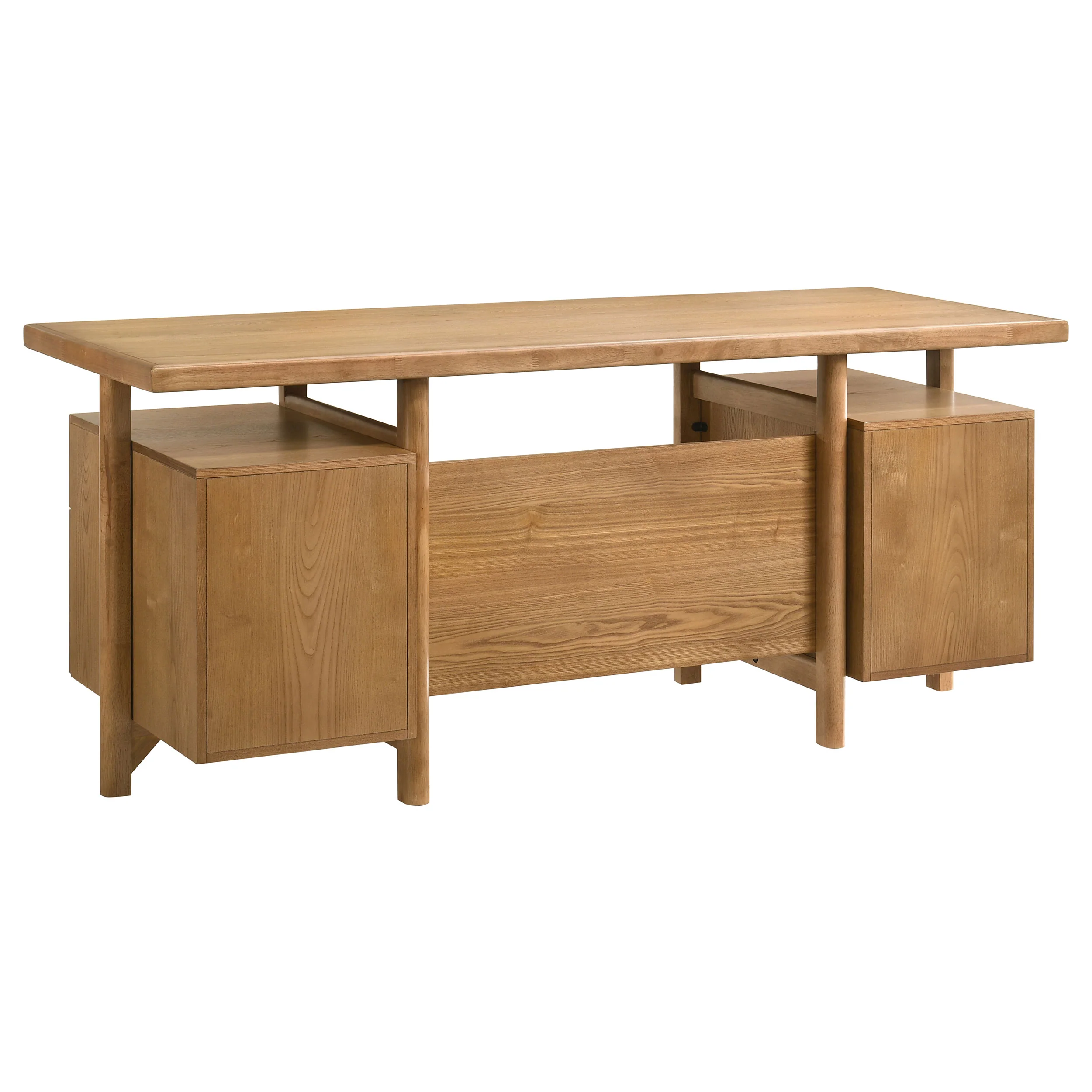 Roldan 69-Inch 4-Drawer Computer Desk Light Ash - Image 6
