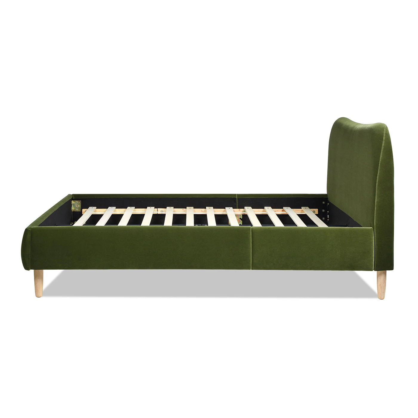 Roman - Curved Headboard Upholstered Platform Bed - Image 16