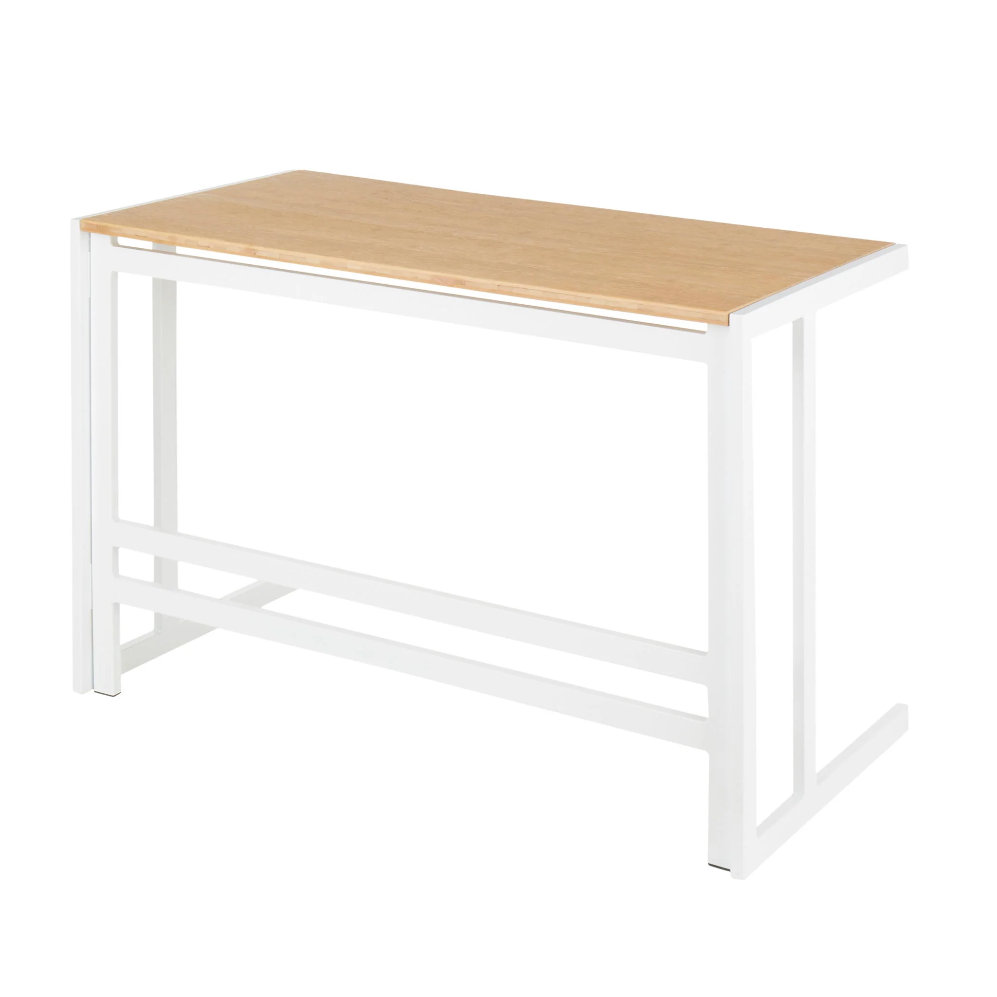 Roman - Industrial Office Desk - White / Natural - Image 2