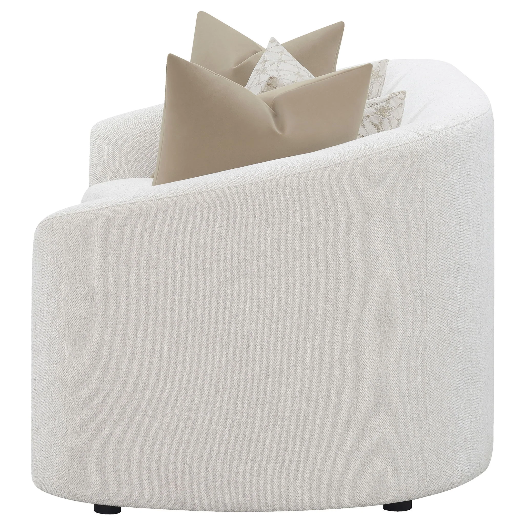Rory - Sloped Arms Sofa With Pillows - Ivory - Image 6