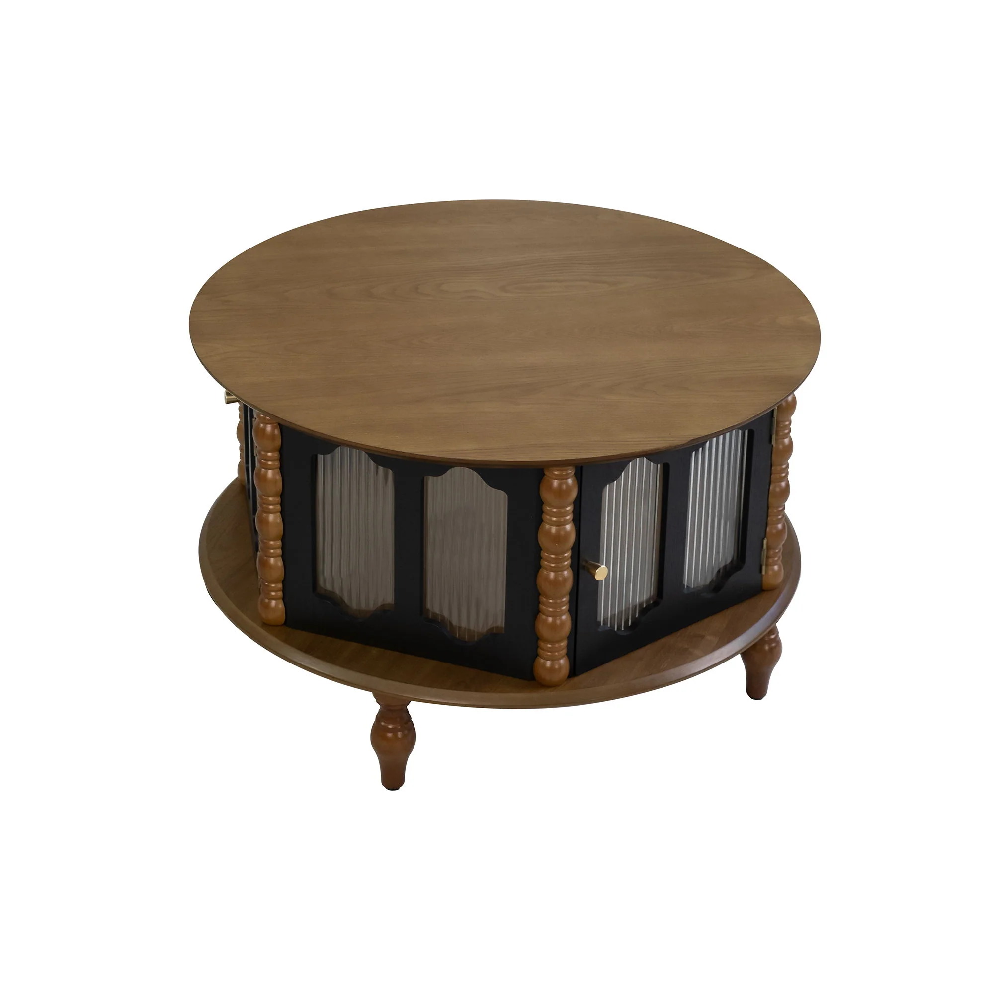 Round 3 Door Storage Coffee Table For Living Room - Image 2