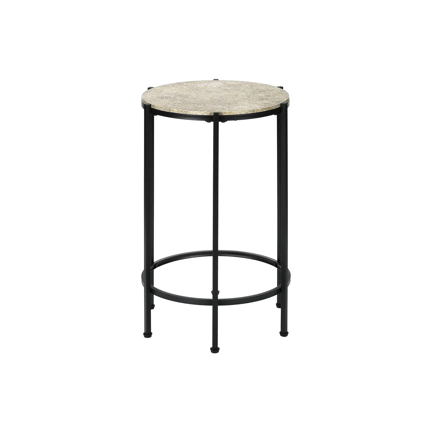 Round Accent Table For Living Room - Black - Image 3