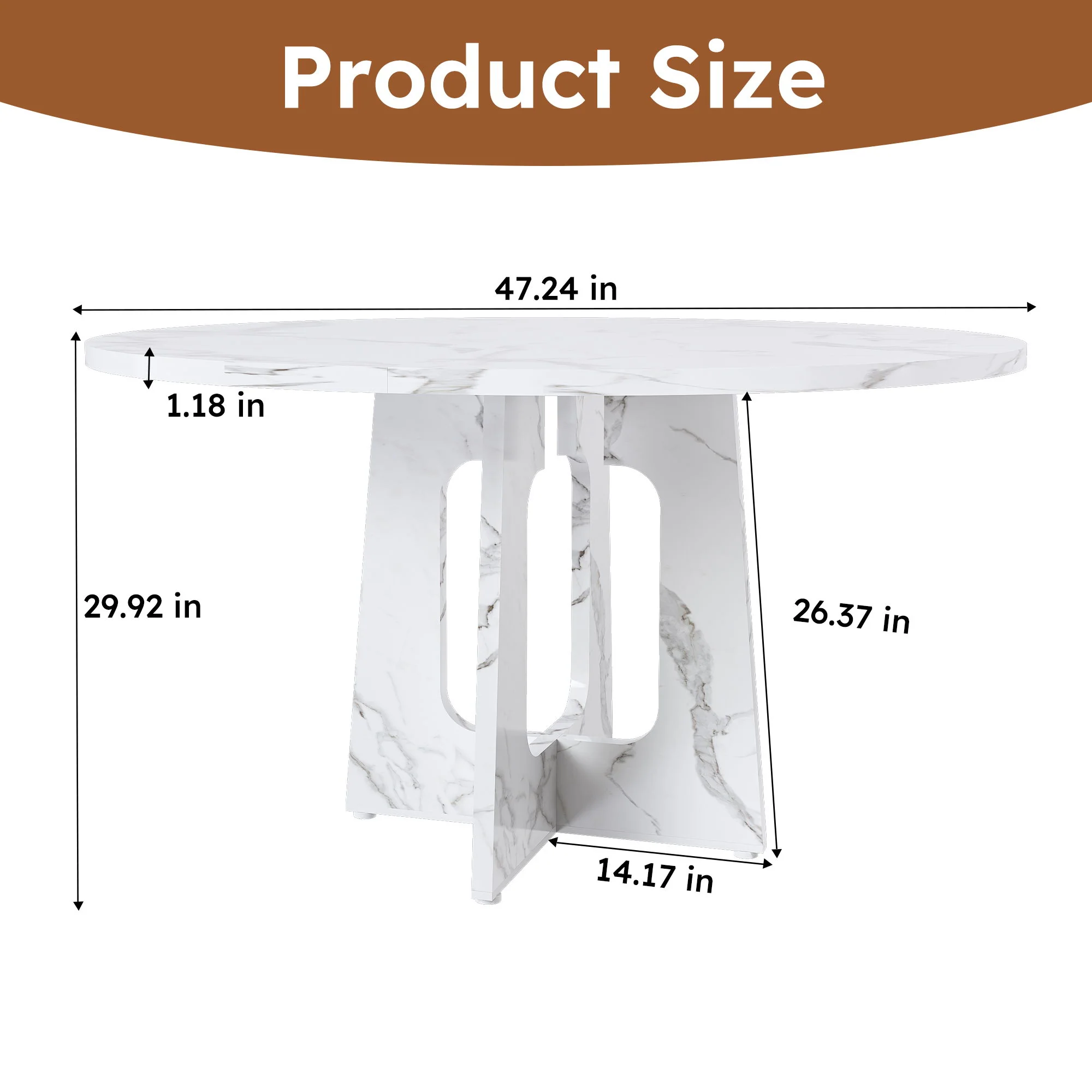 Round Dining Table For 4 - Image 8