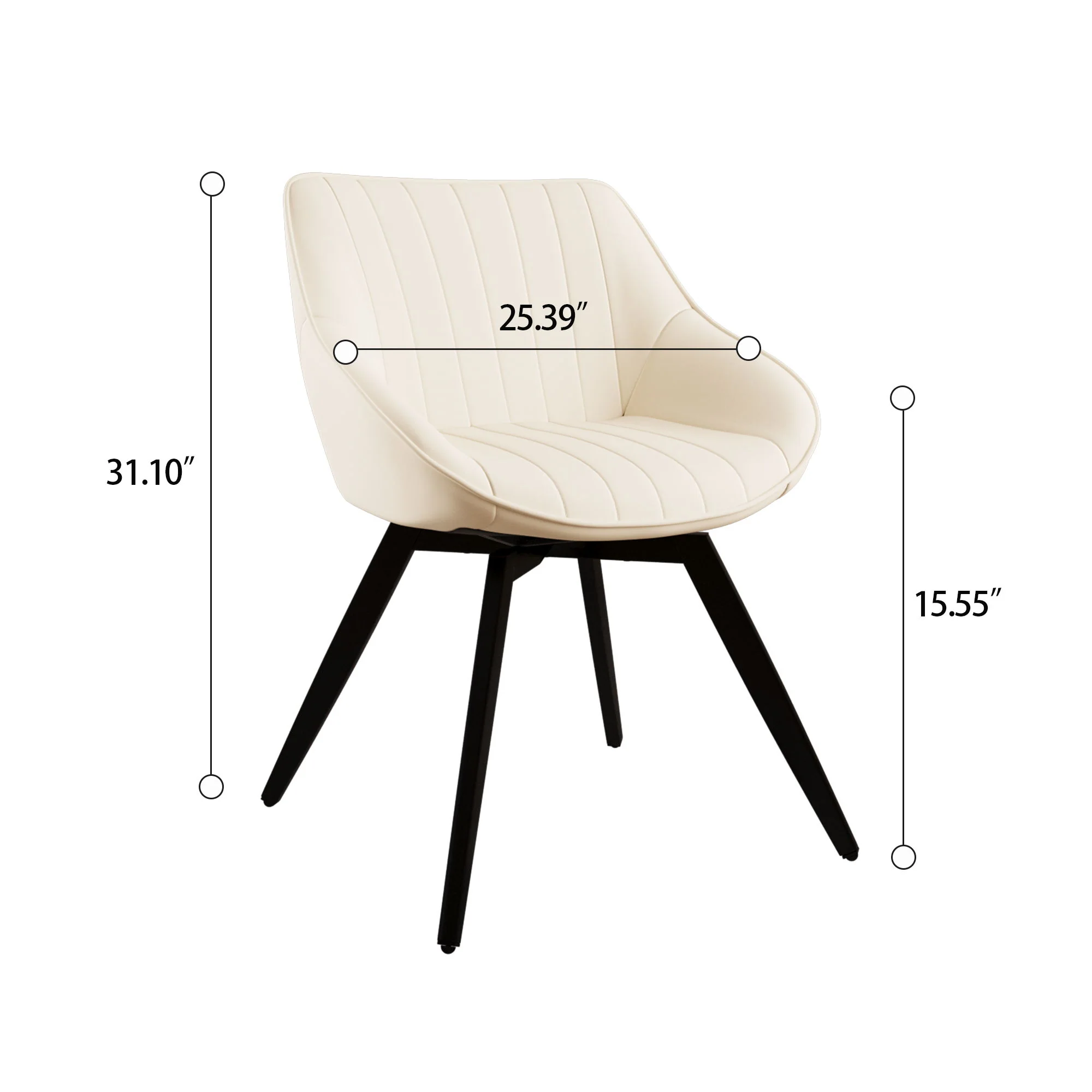 Round Dining Table Set With Tulip Design And 2 Chairs - Image 2