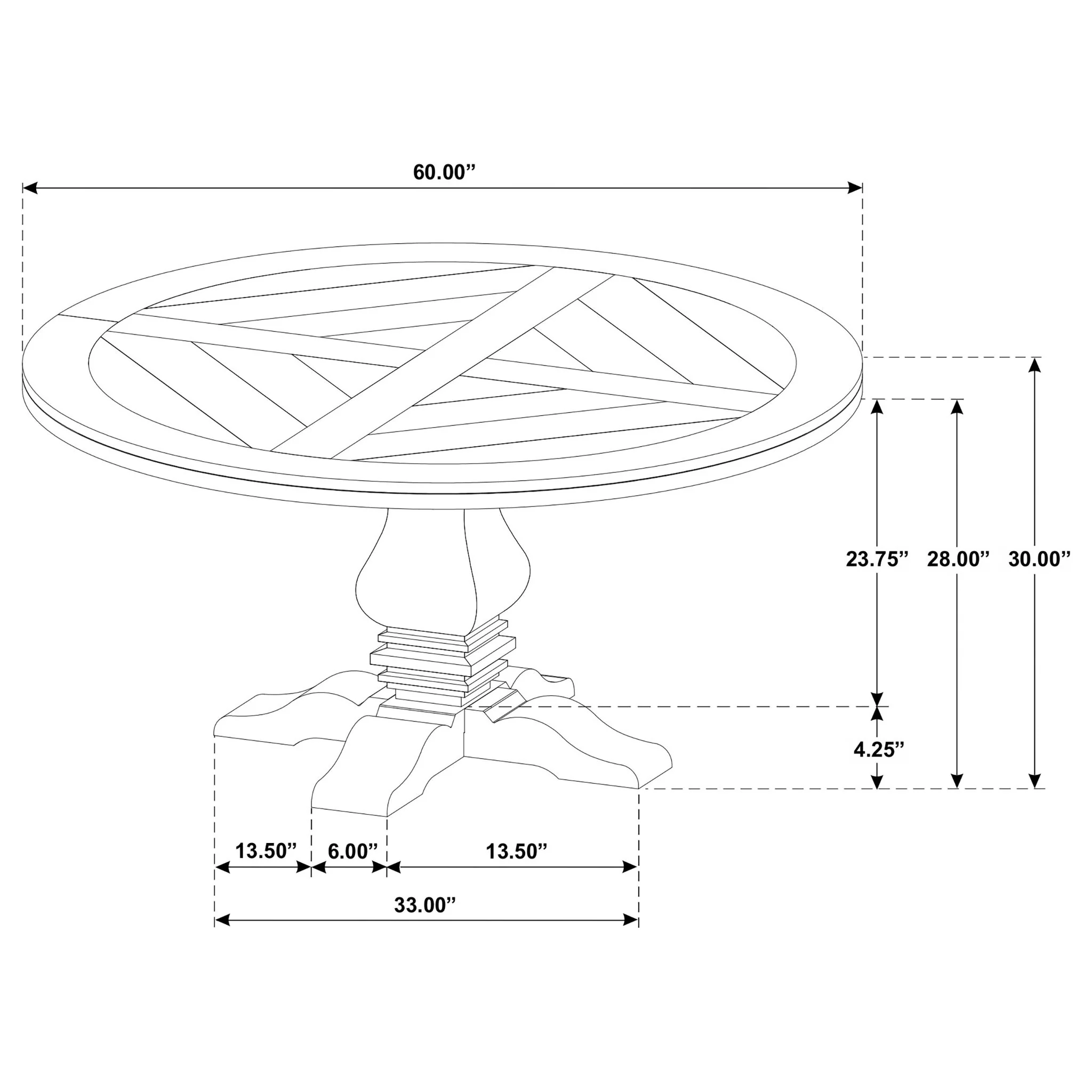 Round Dining Table Set With Upholstered Chairs - Image 16