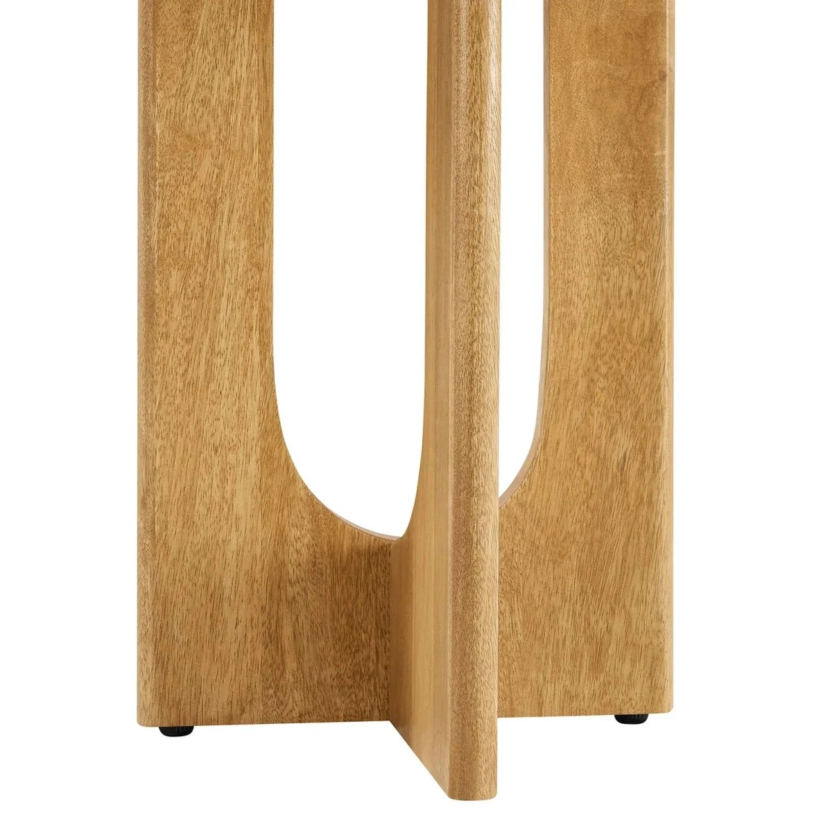 Round Mango Wood Side Table Pedestal Design – 16 Inch - Image 3