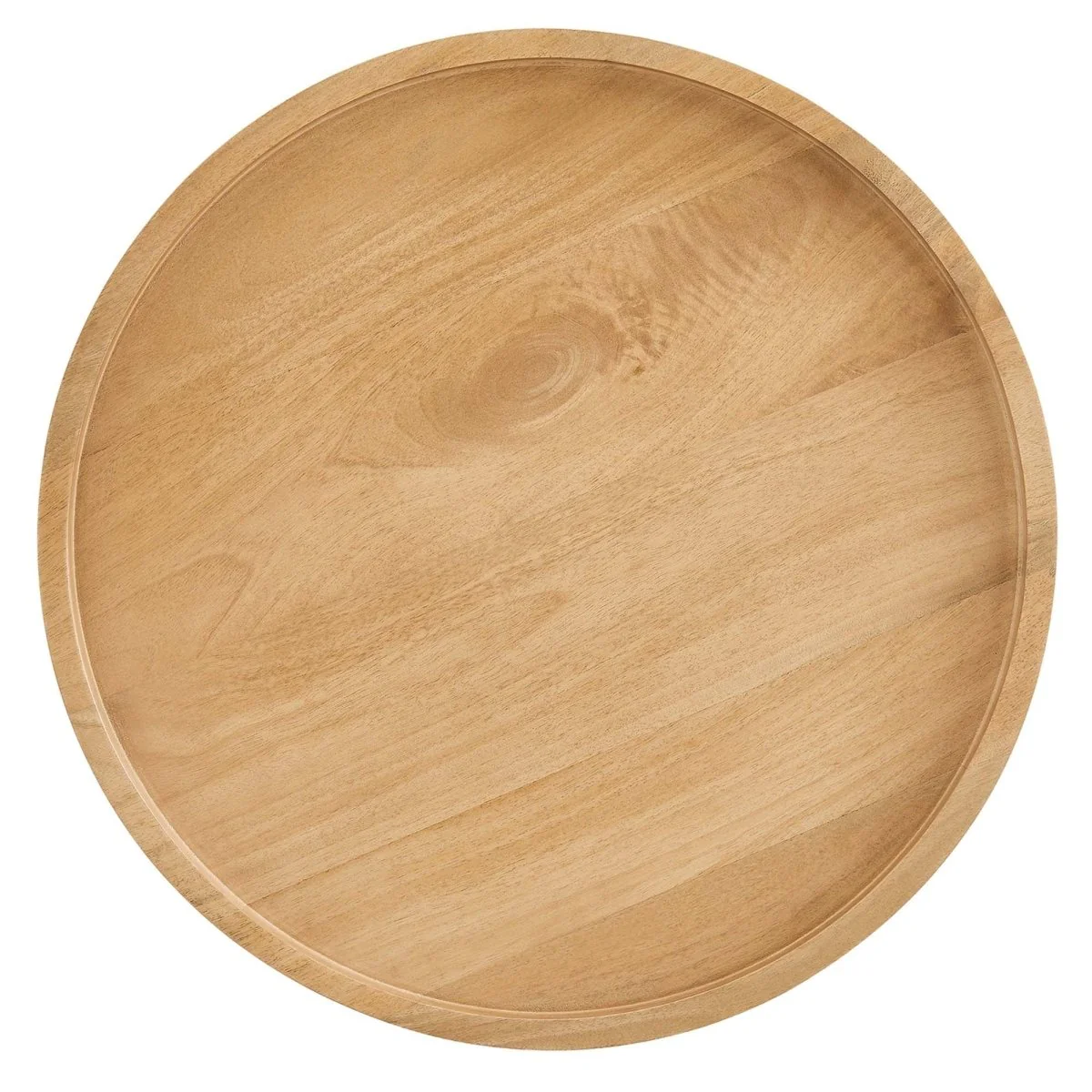 Round Mango Wood Side Table with Tray Top – 18 Inch - Image 7