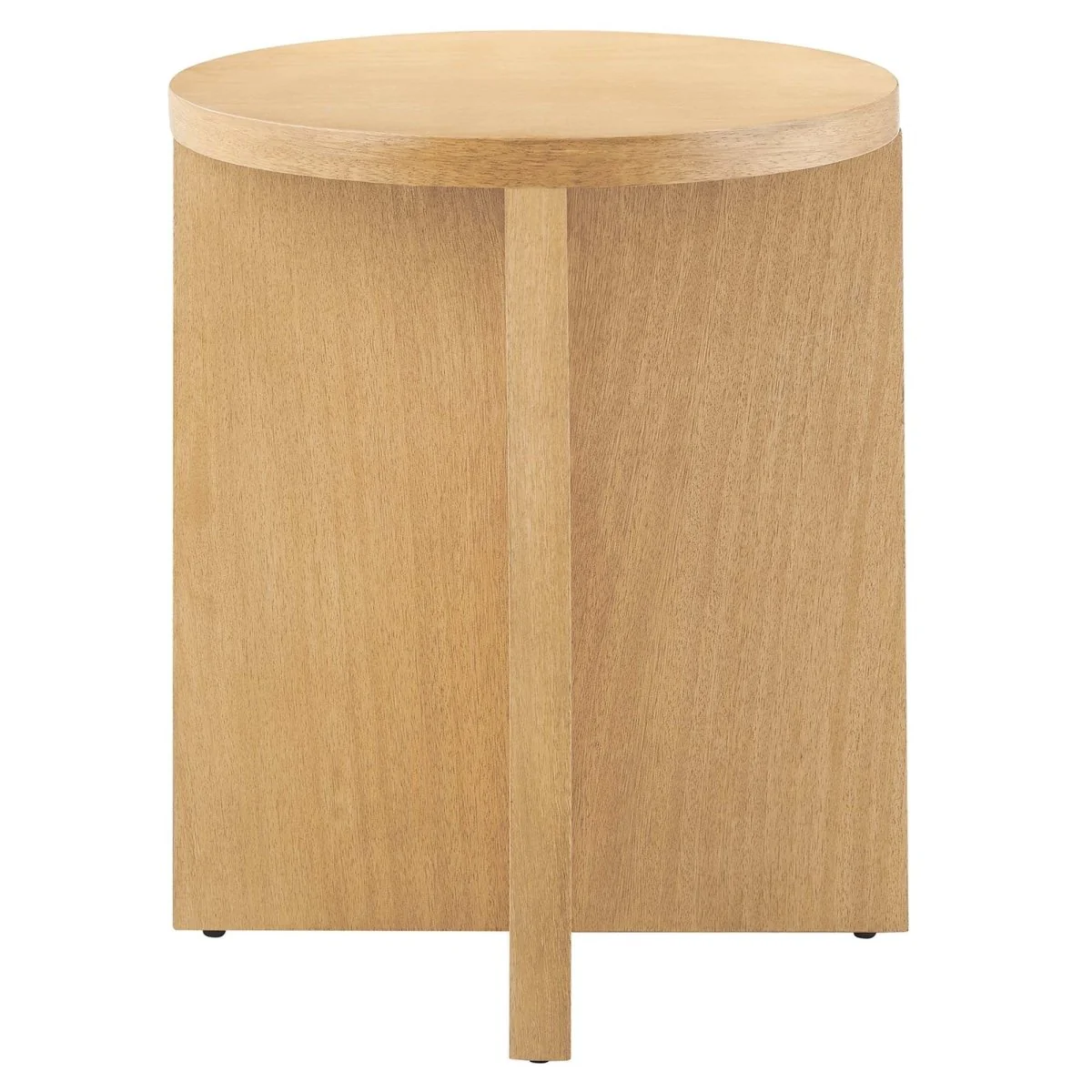 Round Mango Wood Side Table with X Base – 16 Inch - Image 6