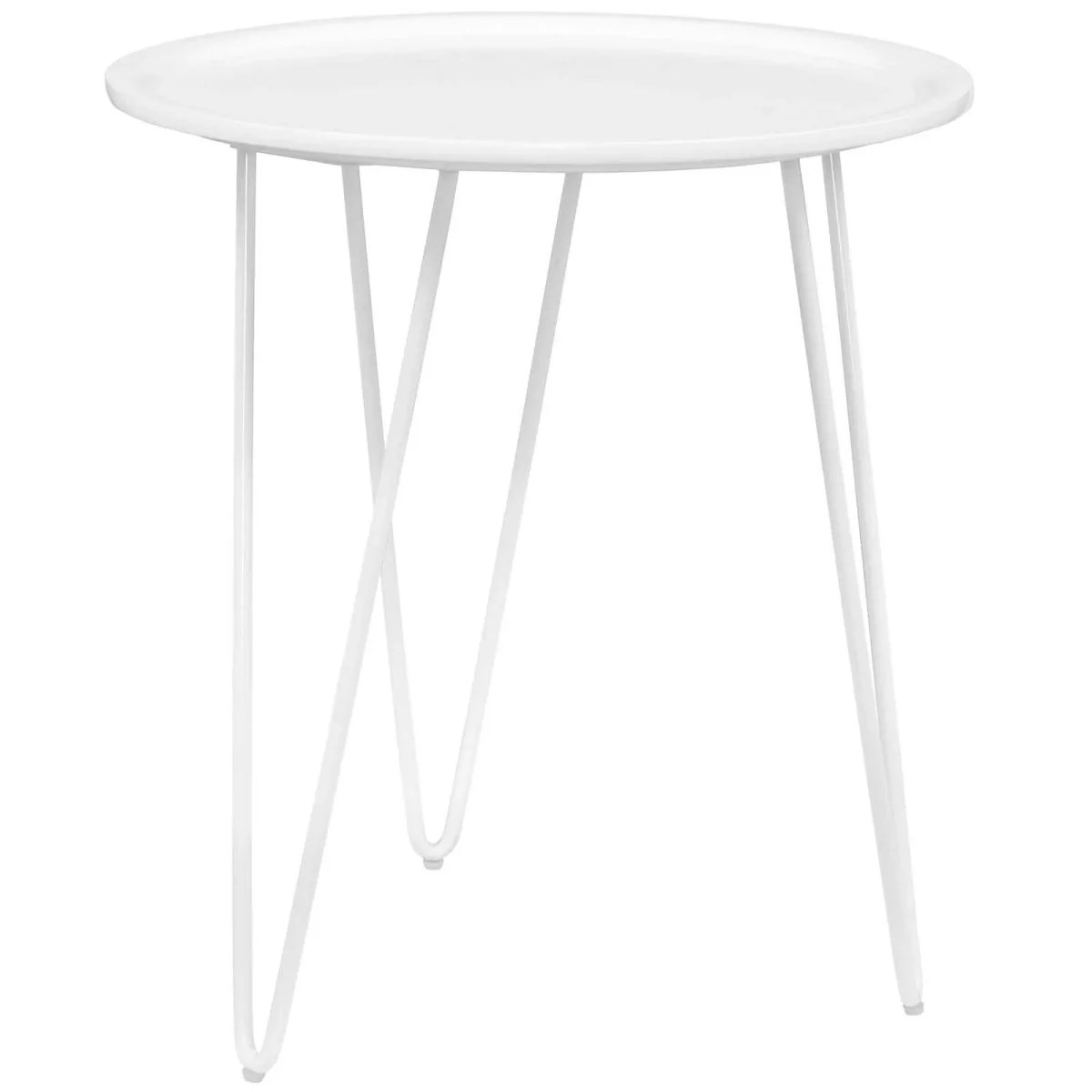 Round Mid Century Side Table with Hairpin Legs – 19 Inch - Image 9