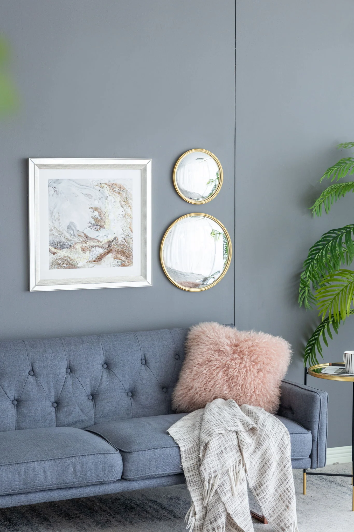 Round Mirror, Circle Mirror With Iron Frame For Living Room Bedroom Vanity Entryway Hallway - Image 11
