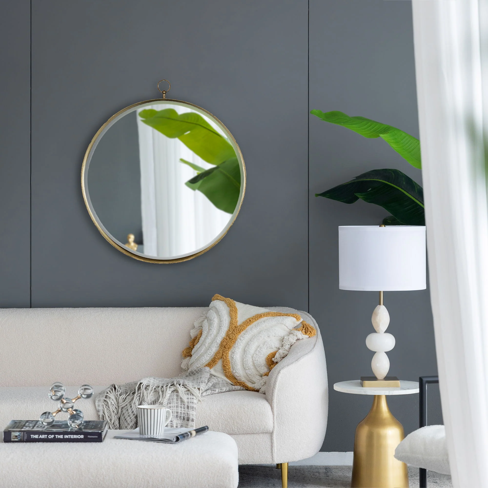Round Mirror, Circle Mirror With Iron Frame For Living Room Bedroom Vanity Entryway, Hallway - Image 10