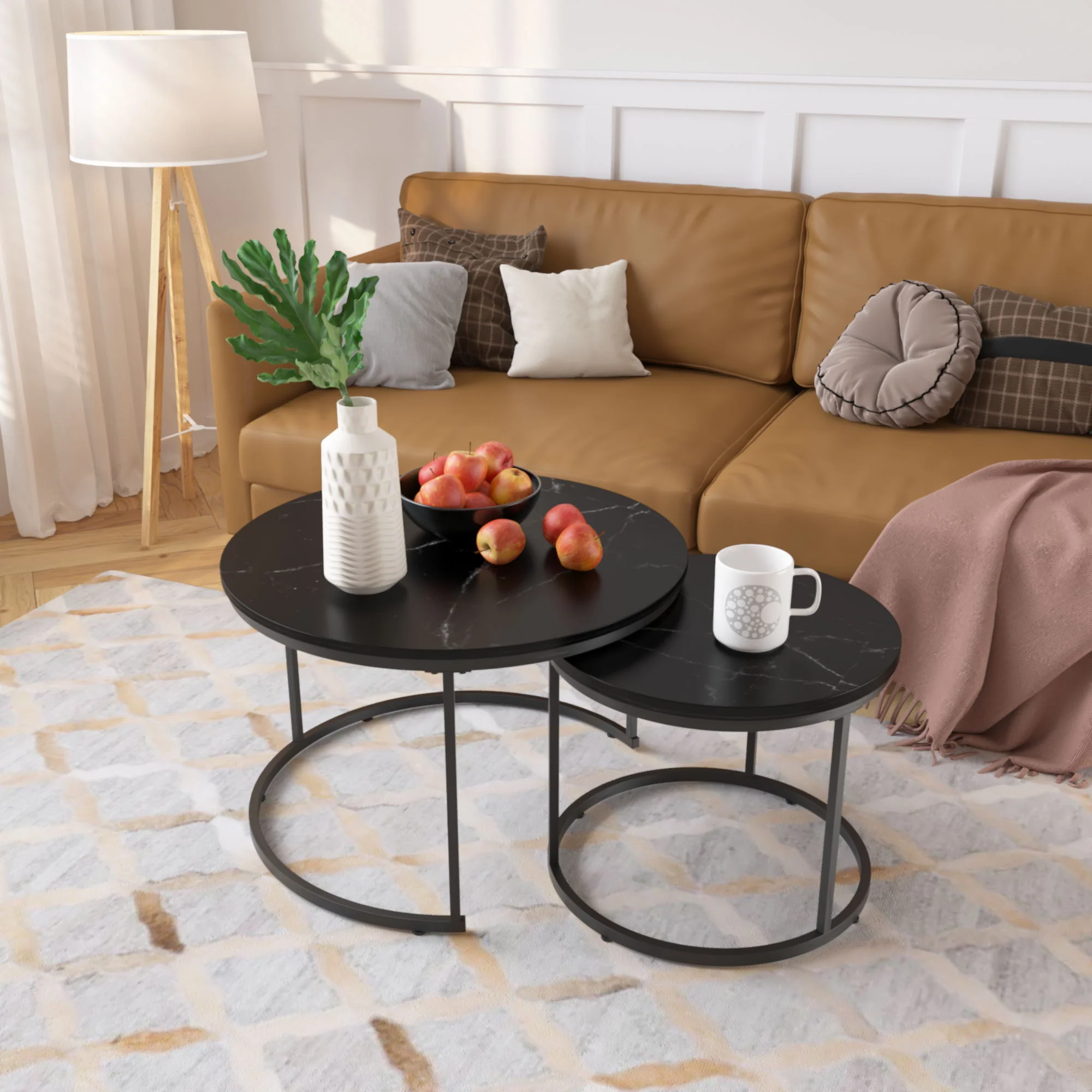 Round Nesting Coffee Table (Set of 2) - Image 26