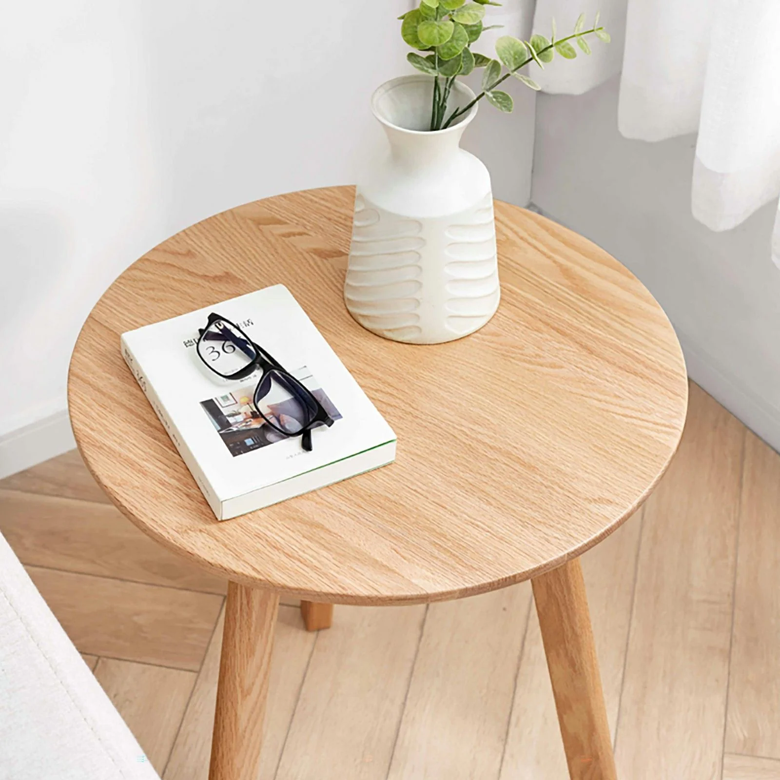 Round Small End Table, Side Table For Bedroom & Balcony - Image 16