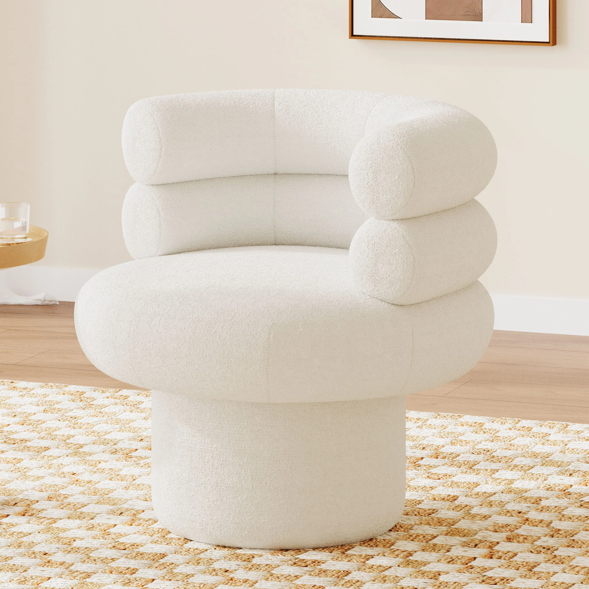 Round Swivel Accent Chair For Living Room - Image 15
