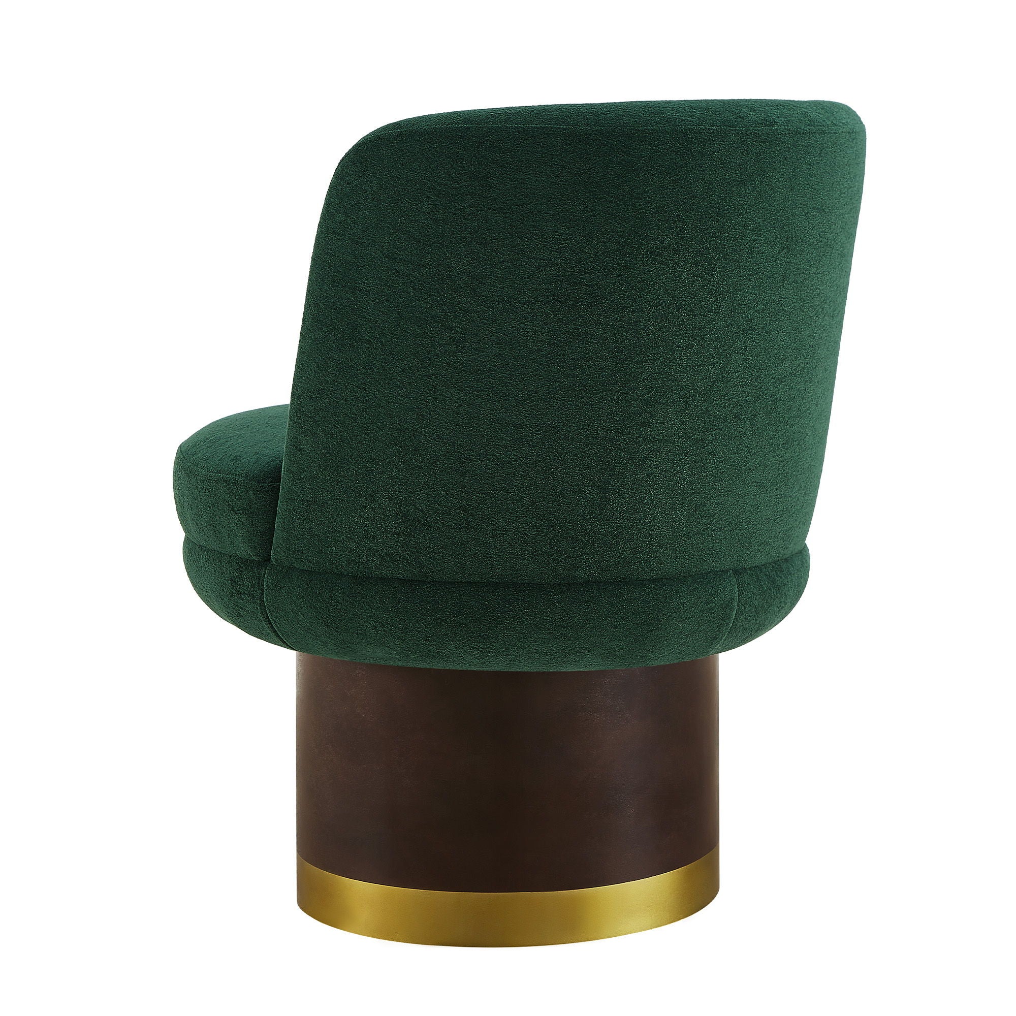 Round Swivel Accent Chair With Ergonomic Backrest For Living Room - Image 4