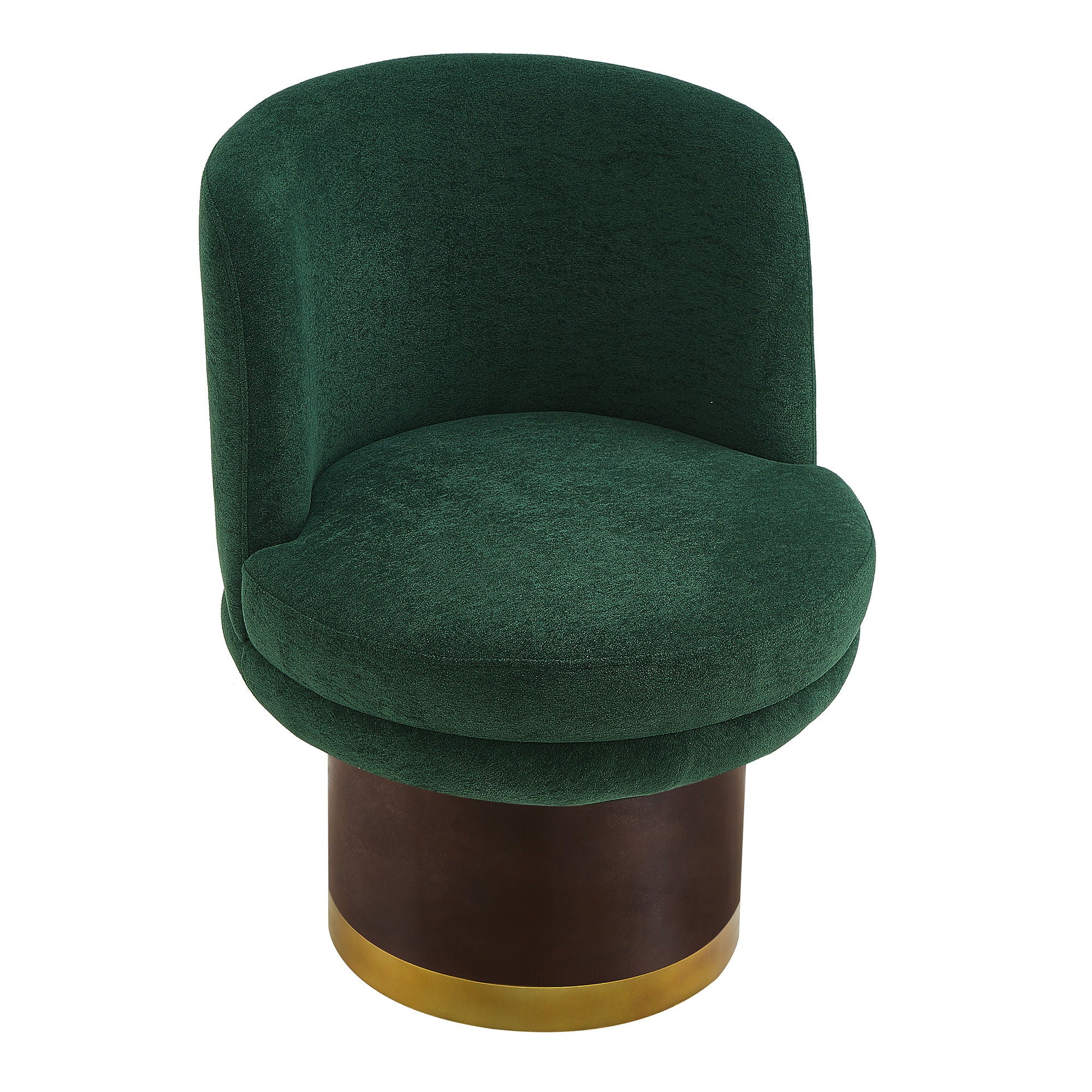 Round Swivel Accent Chair With Ergonomic Backrest For Living Room - Image 6
