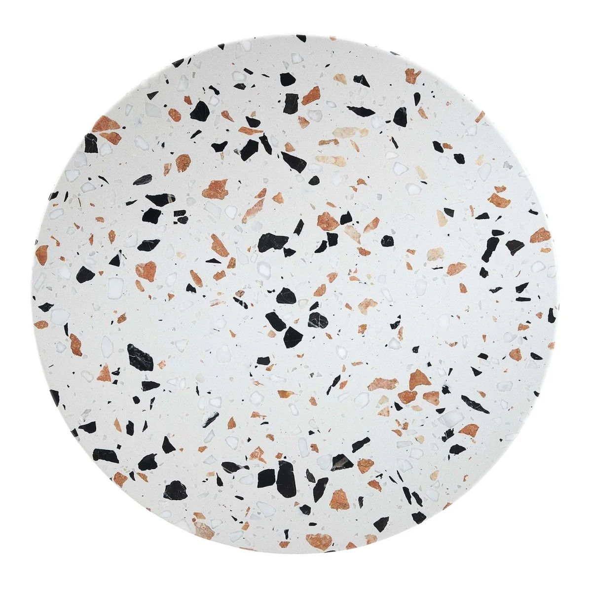Round Terrazzo Side Table with Pedestal Base – 20 Inch - Image 15