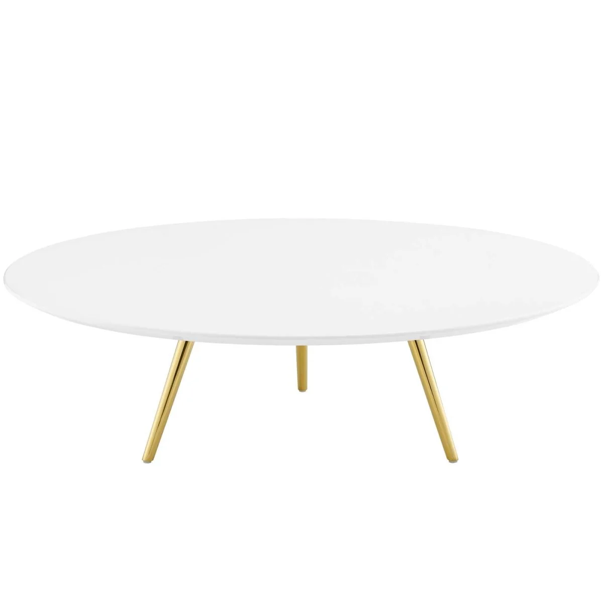 Round Wood Coffee Table with Tripod Base - Image 7