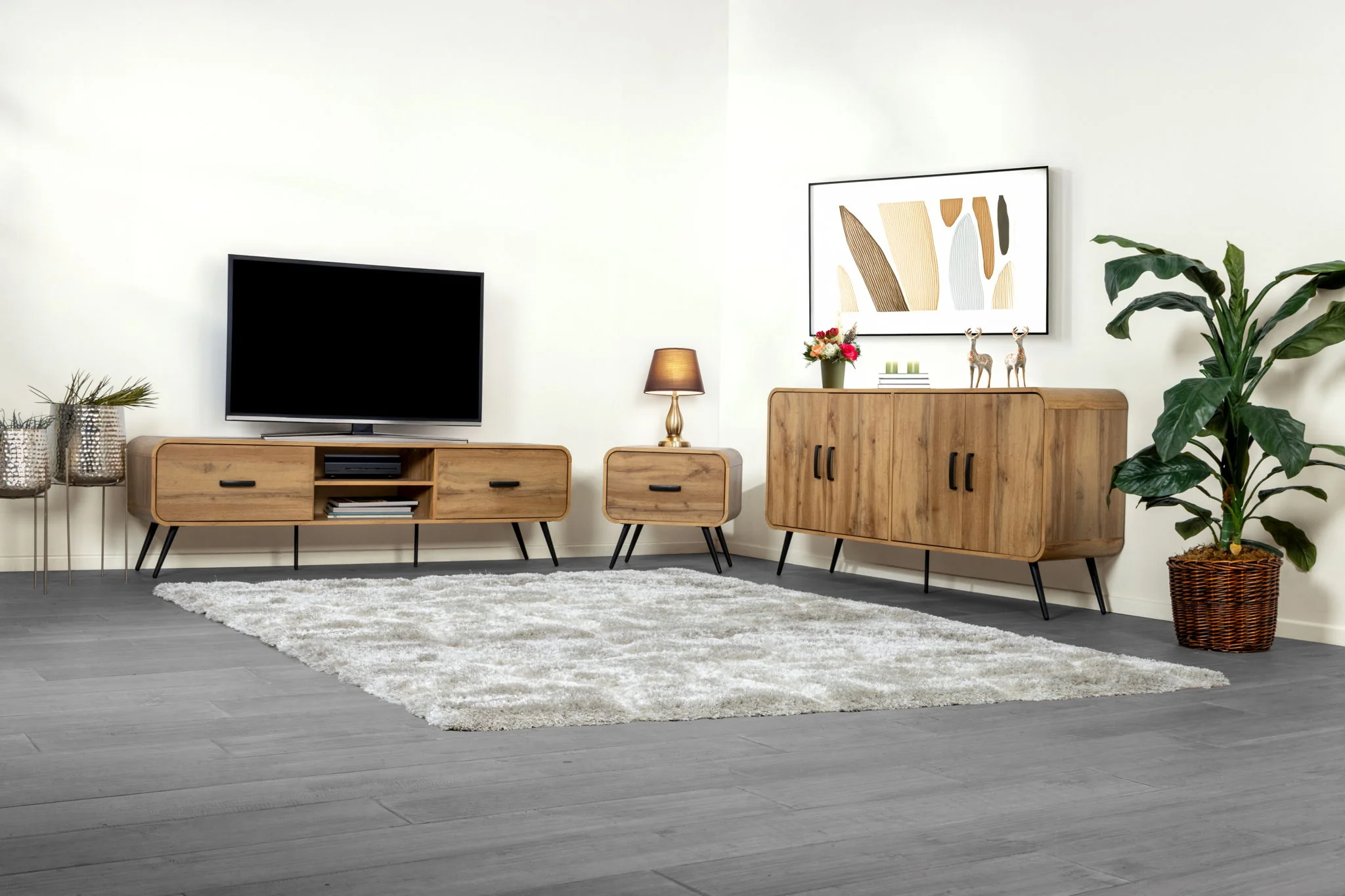 Rowan - 63" Sideboard/TV Console - Natural - Image 6