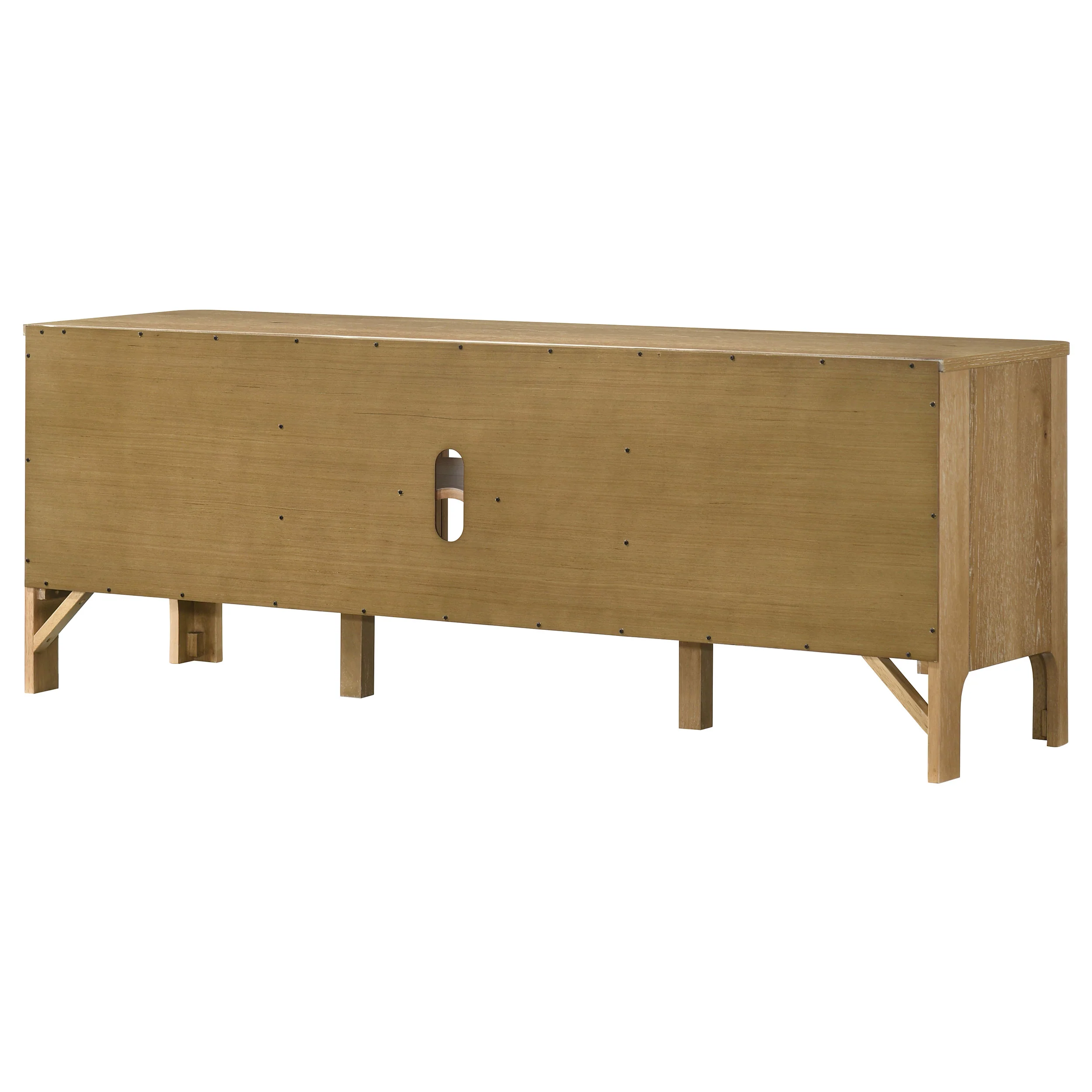 Rowe 65-inch 2-Door Wood TV Stand, Light Oak - Image 7