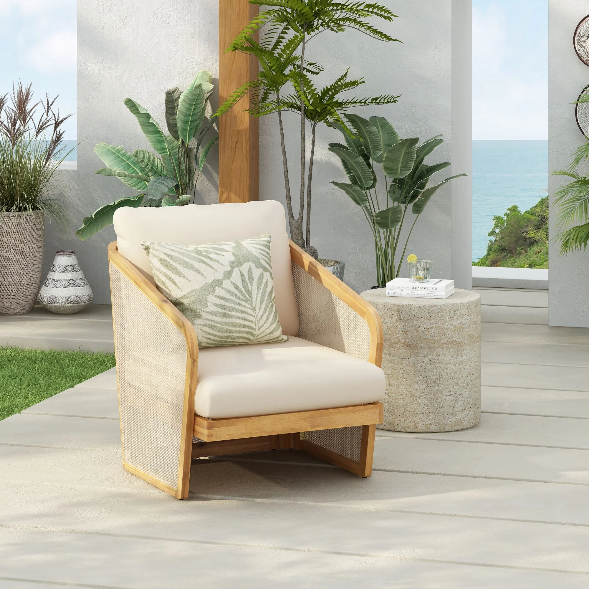 Royal - Wood Textilene Club Chair - Image 4