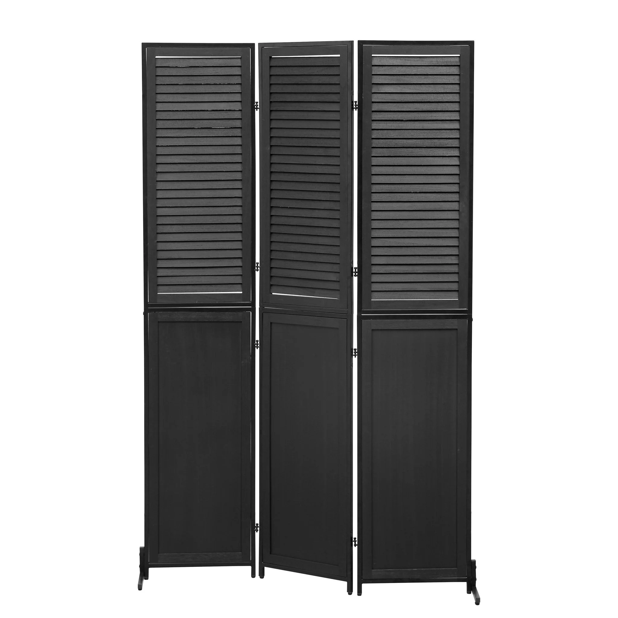Rustic 3 Panel Room Dividers And Folding Privacy Screen - Image 9