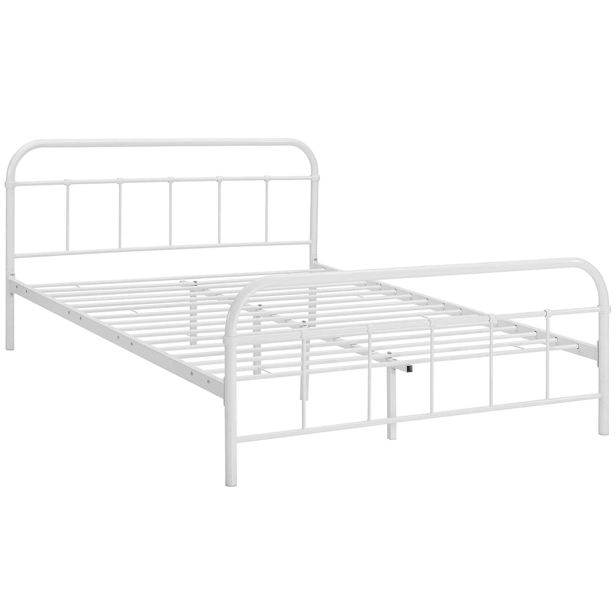 Rustic Metal 4-Poster Style Platform Bed - Image 14