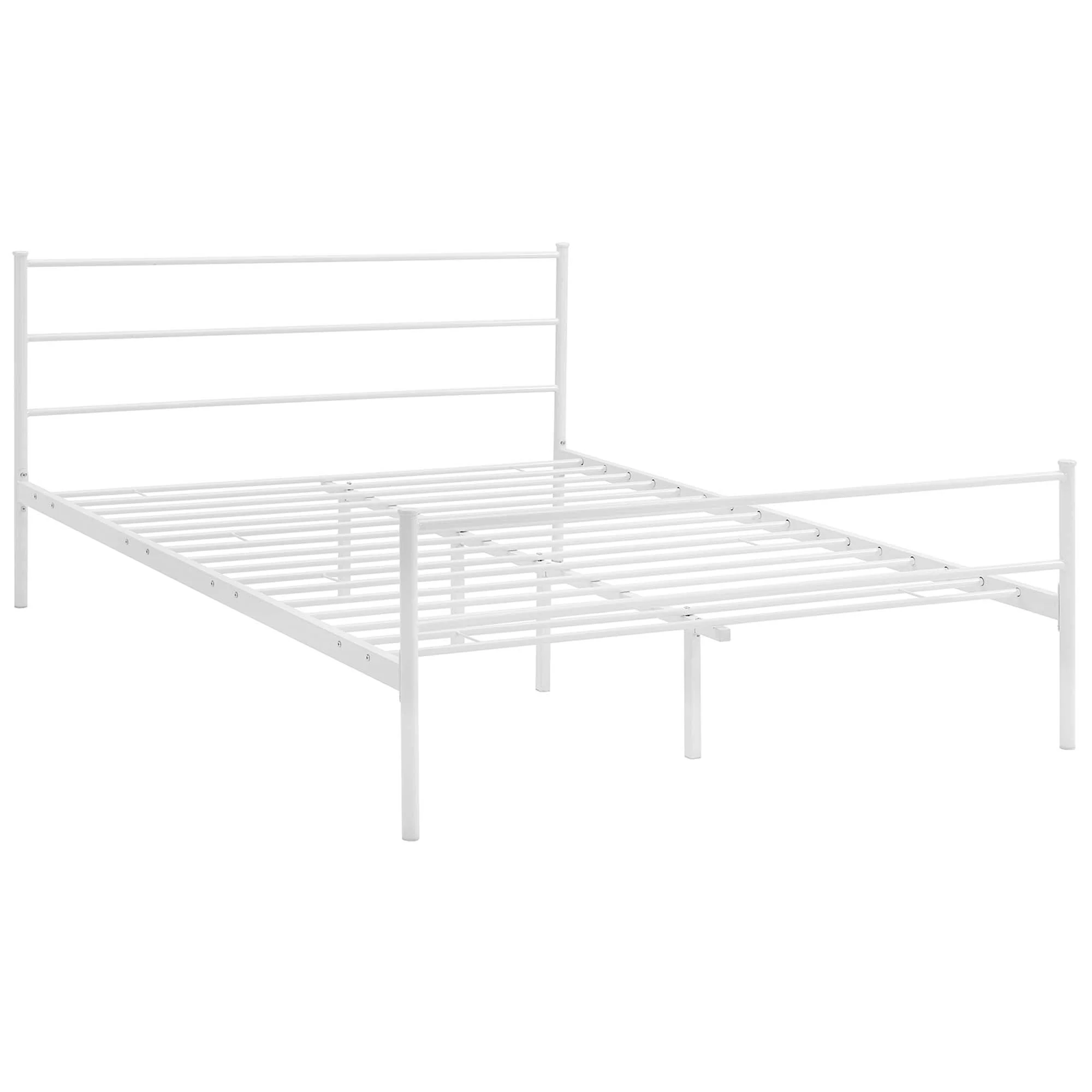 Rustic Metal Platform Bed with Integrated Headboard and Footboard - Image 33