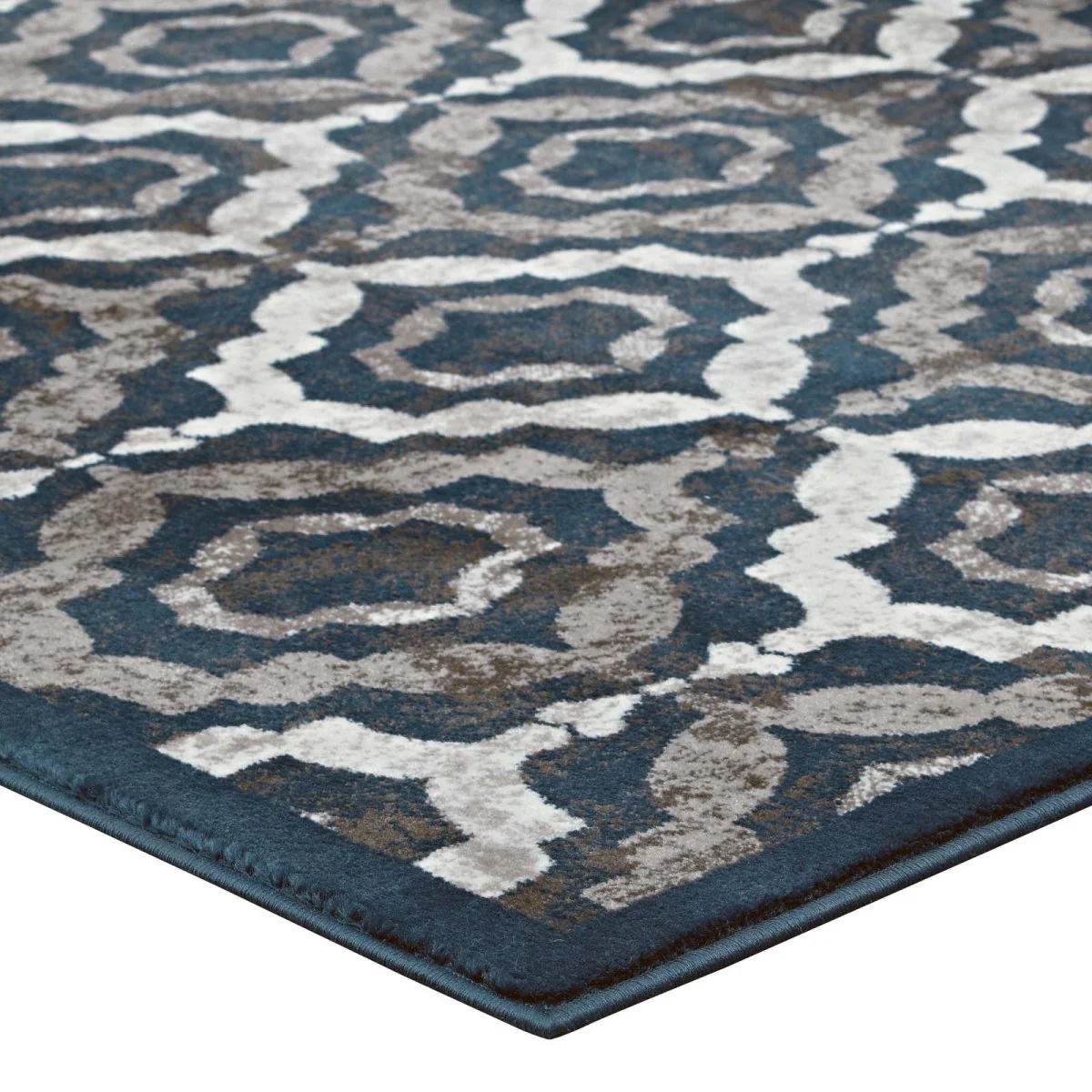 Rustic Vintage Moroccan Trellis Polypropylene Area Rug for Living Room and Entry - Image 10