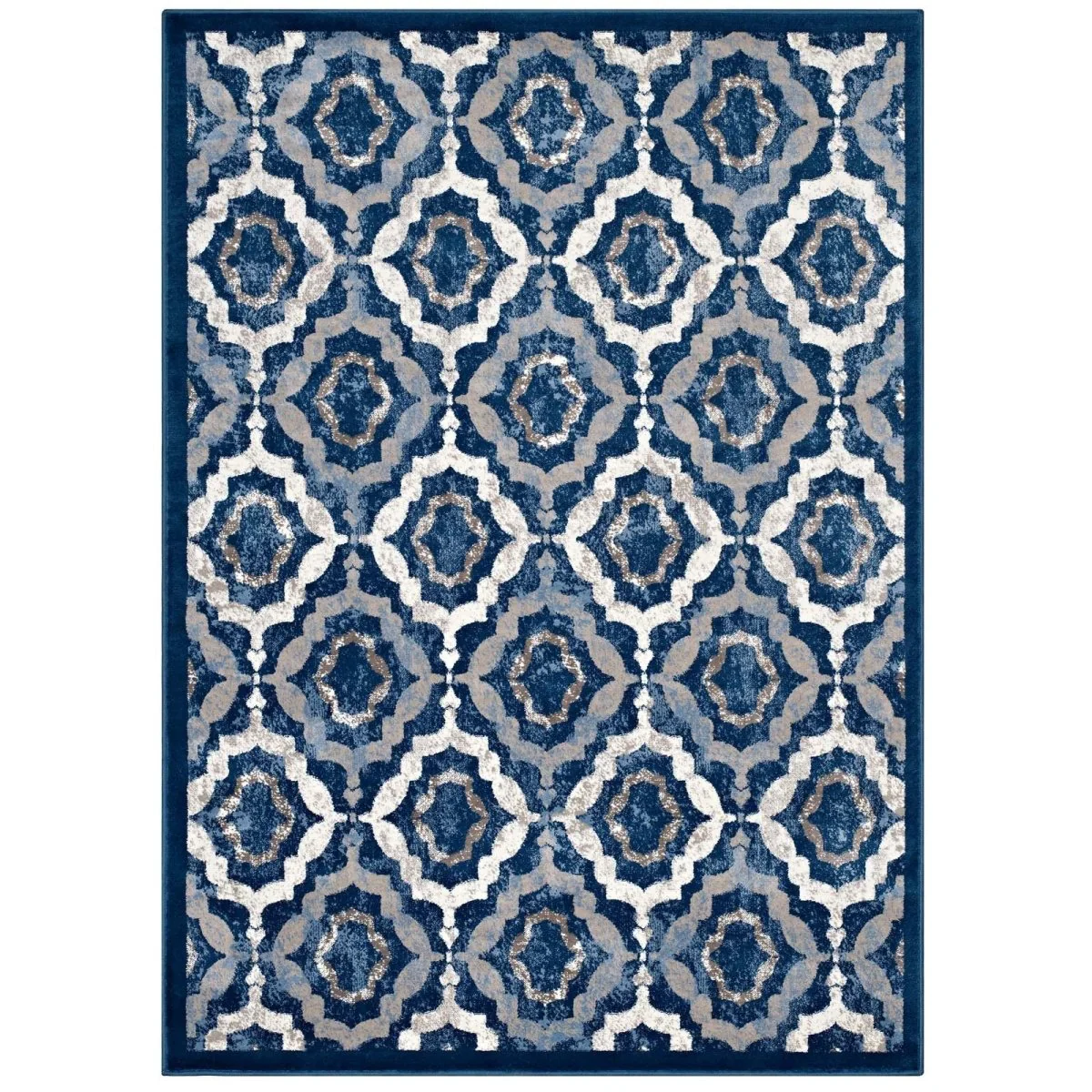 Rustic Vintage Moroccan Trellis Polypropylene Area Rug for Living Room and Entry - Image 22
