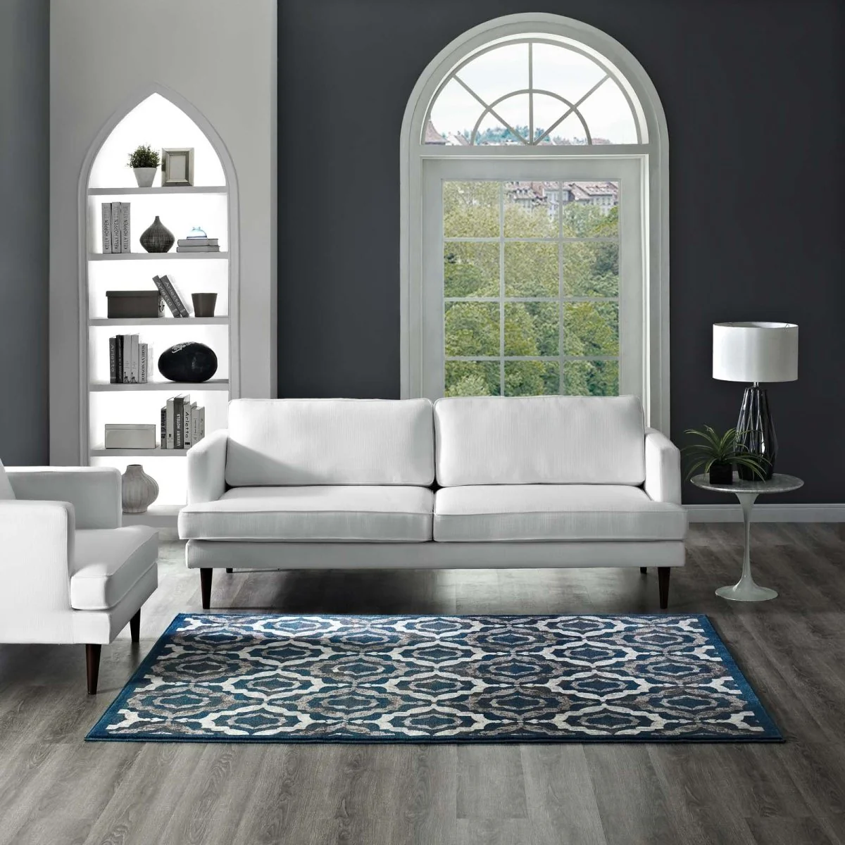 Rustic Vintage Moroccan Trellis Polypropylene Area Rug for Living Room and Entry - Image 33