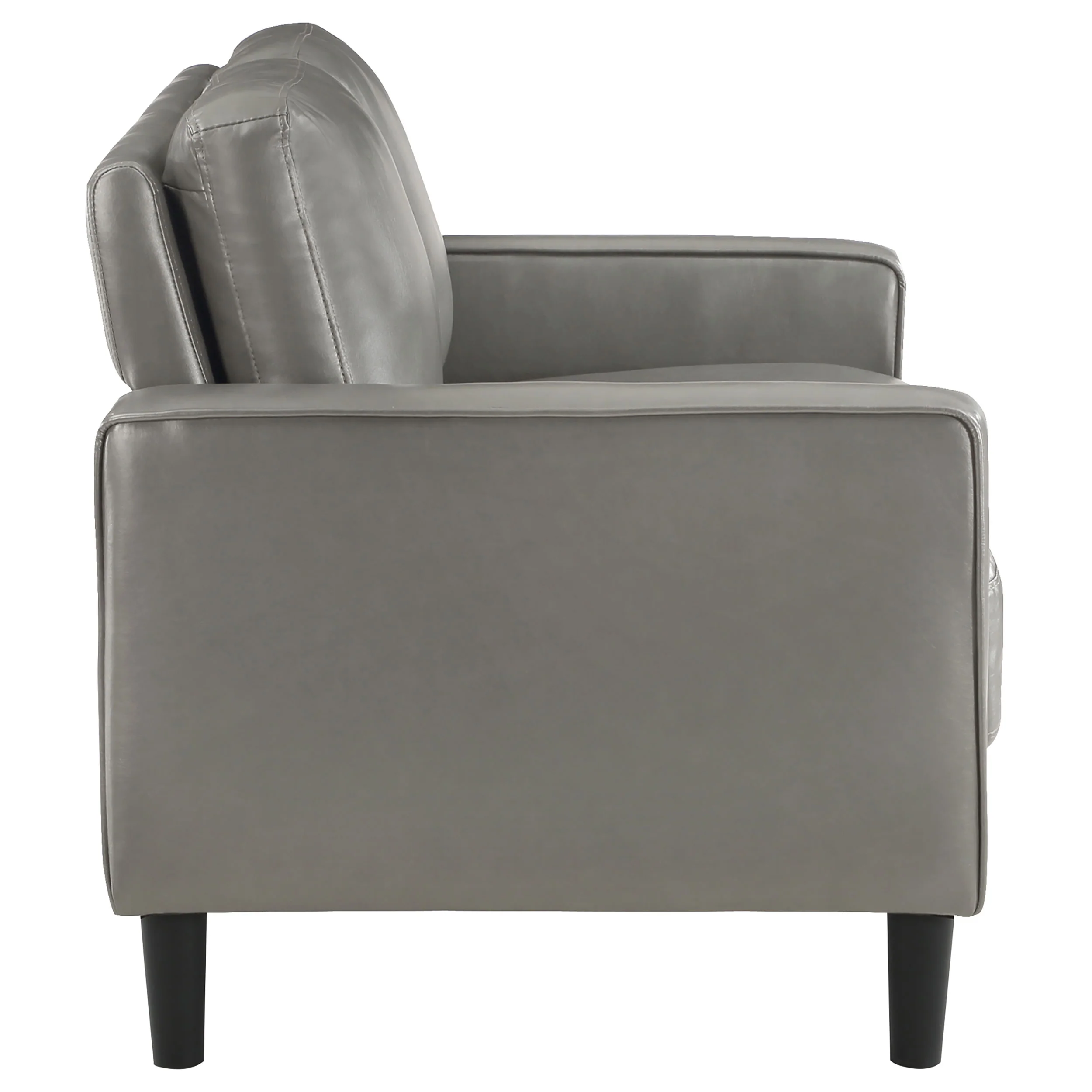 Ruth 2-Piece Grey Upholstered Track Arm Sofa Set - Image 9