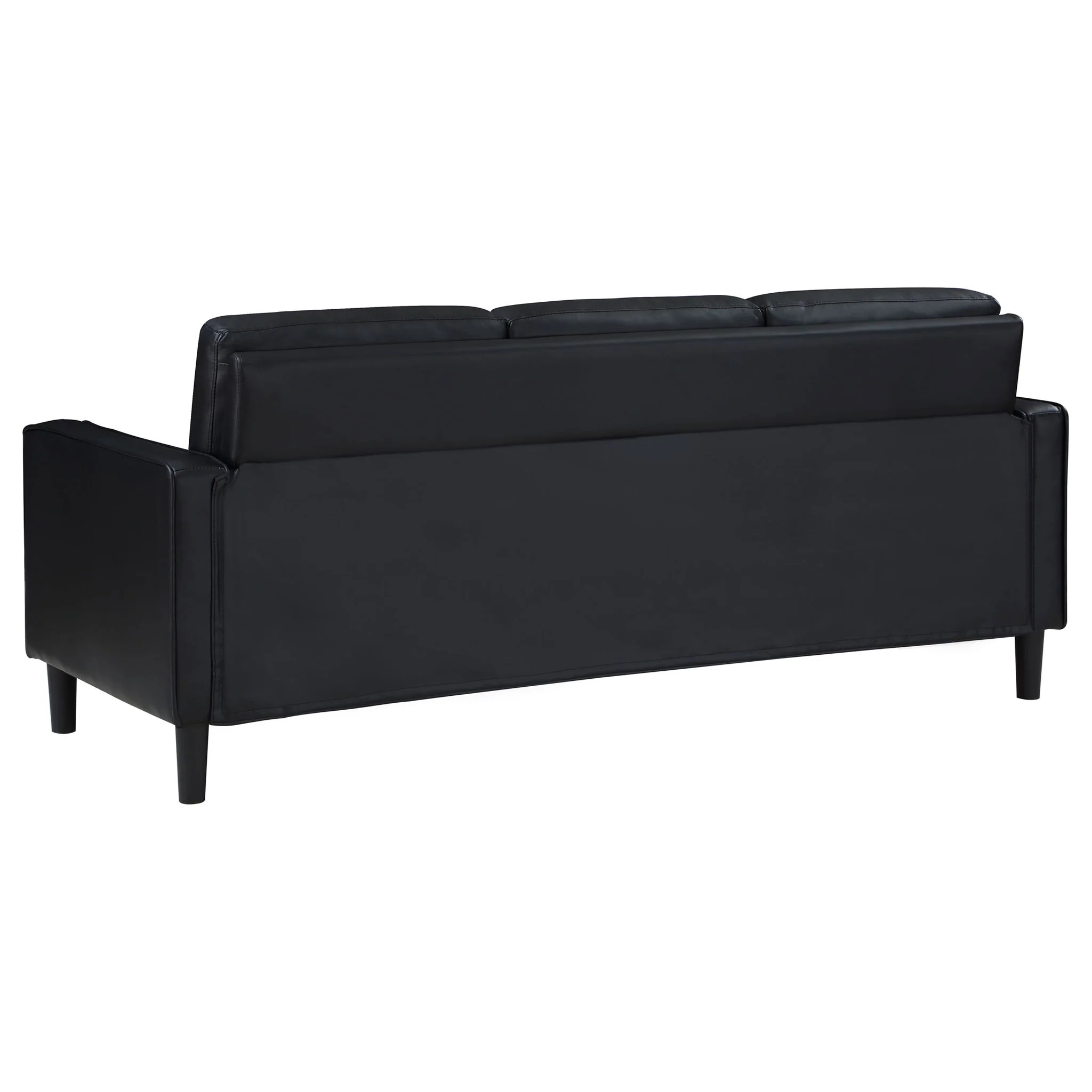 Ruth - 2 Piece Track Arm Sofa Set With Cushions - Black - Image 4