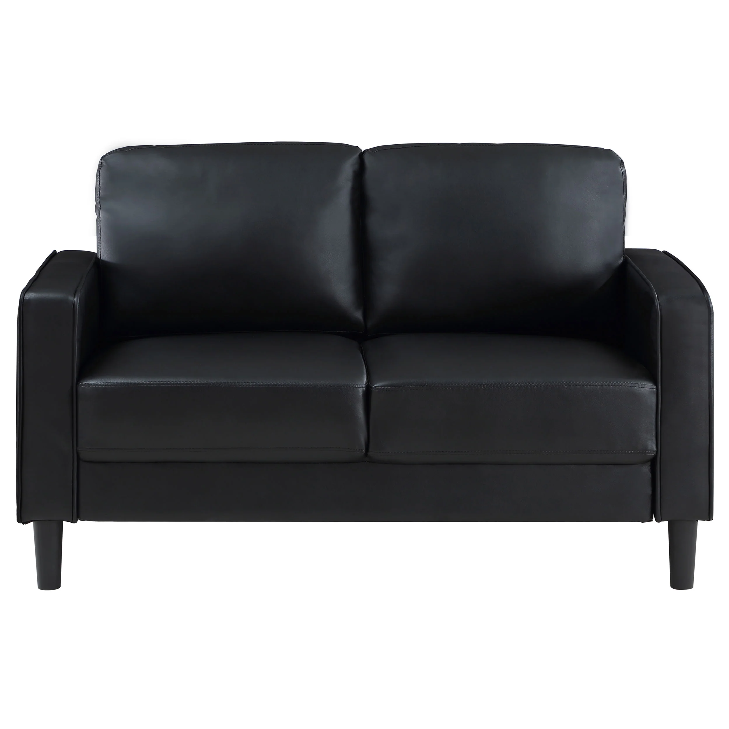 Ruth 2-Piece Upholstered Track Arm Sofa Set, Black - Image 8