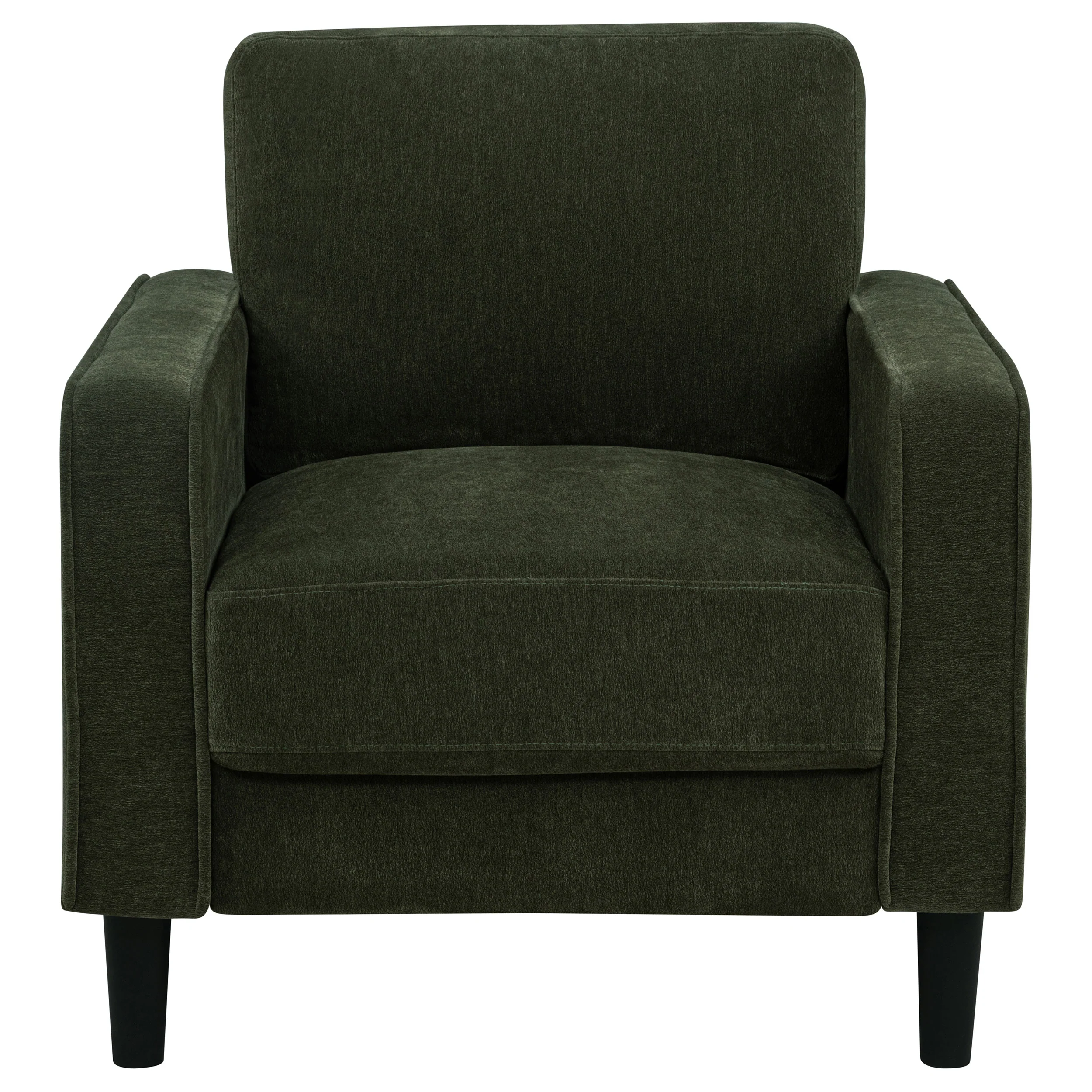 Ruth Fabric Upholstered Track Arm Accent Chair, Matcha Green - Image 2