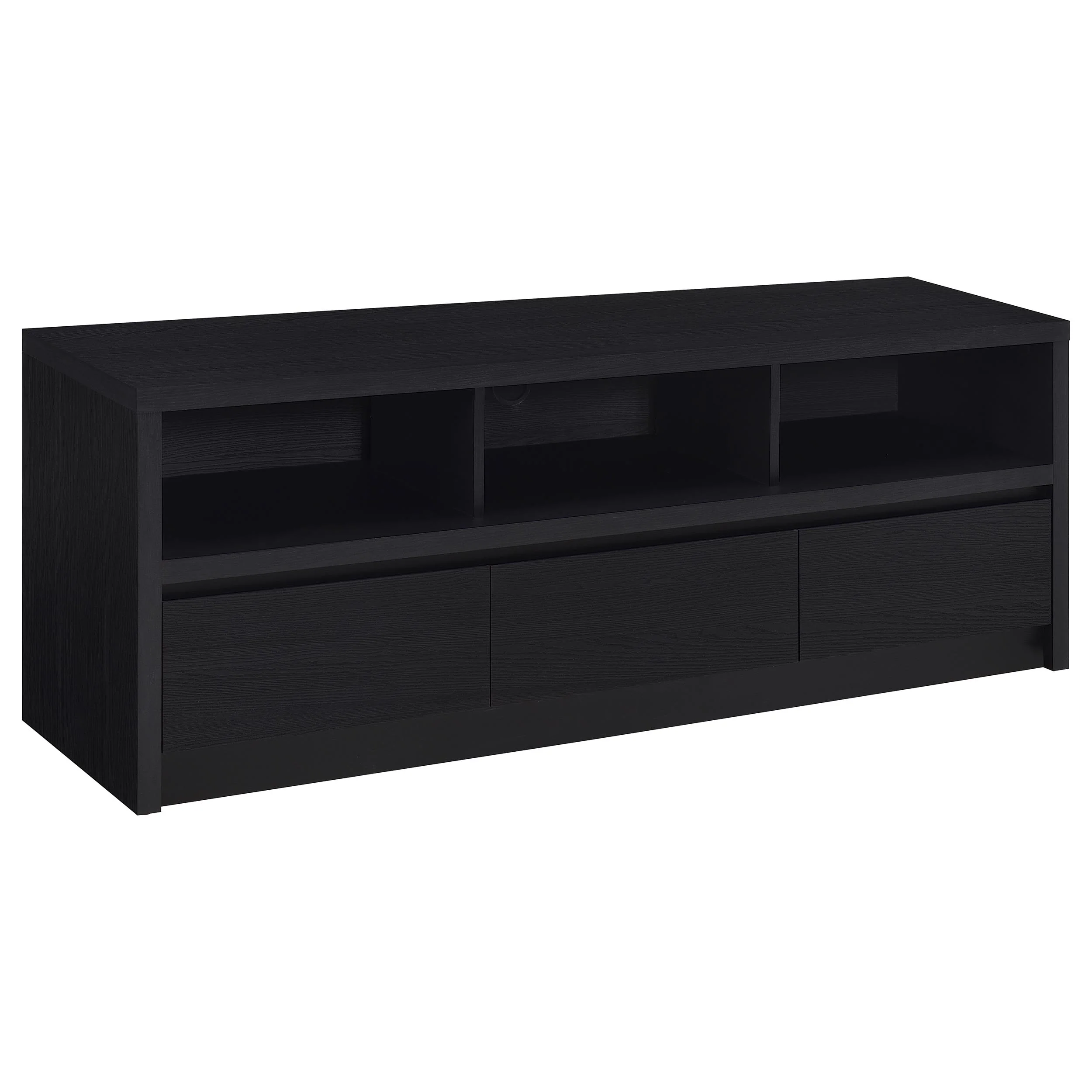 Rutland 59-Inch 3-Drawer TV Stand Media Console Black