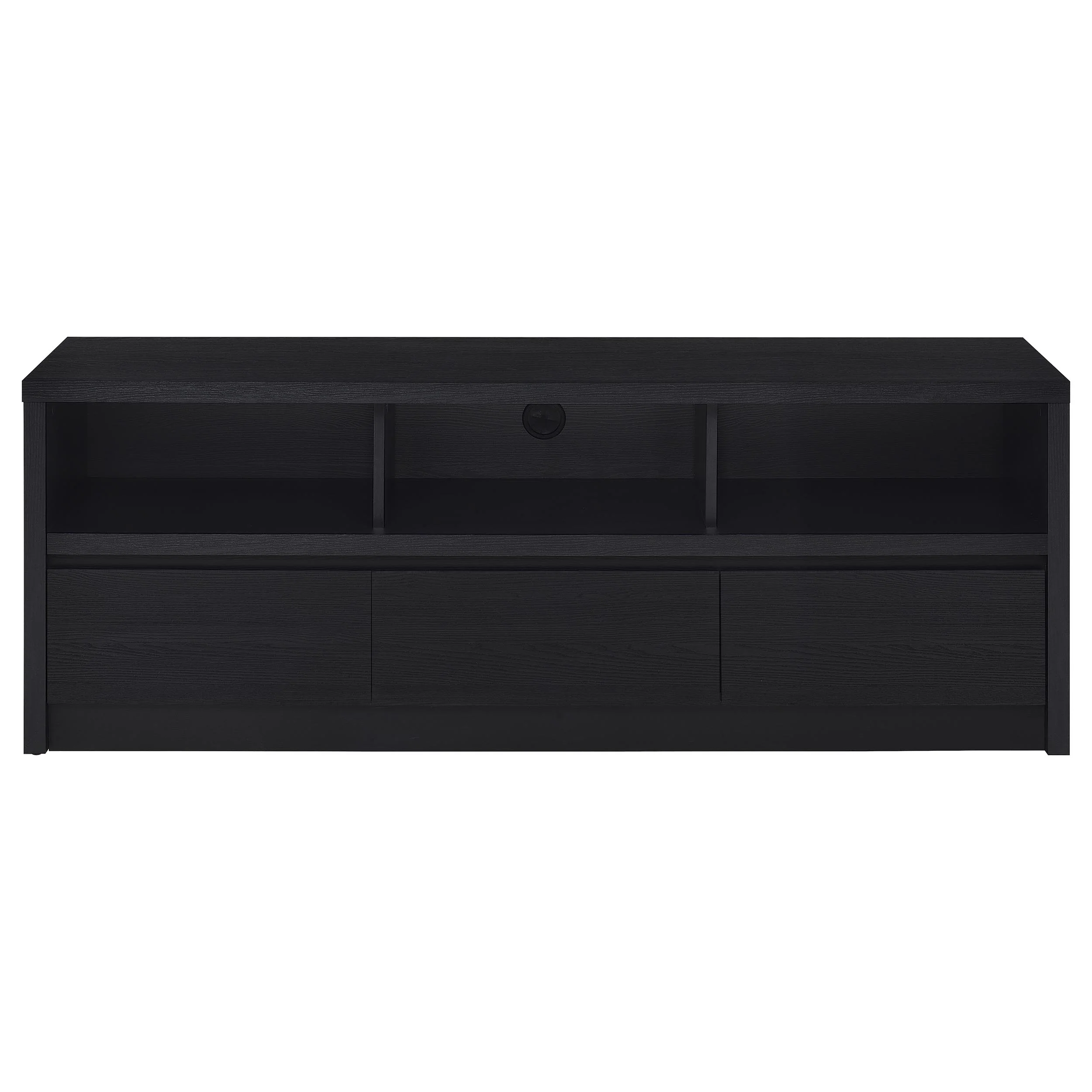 Rutland 59-Inch 3-Drawer TV Stand Media Console Black - Image 2