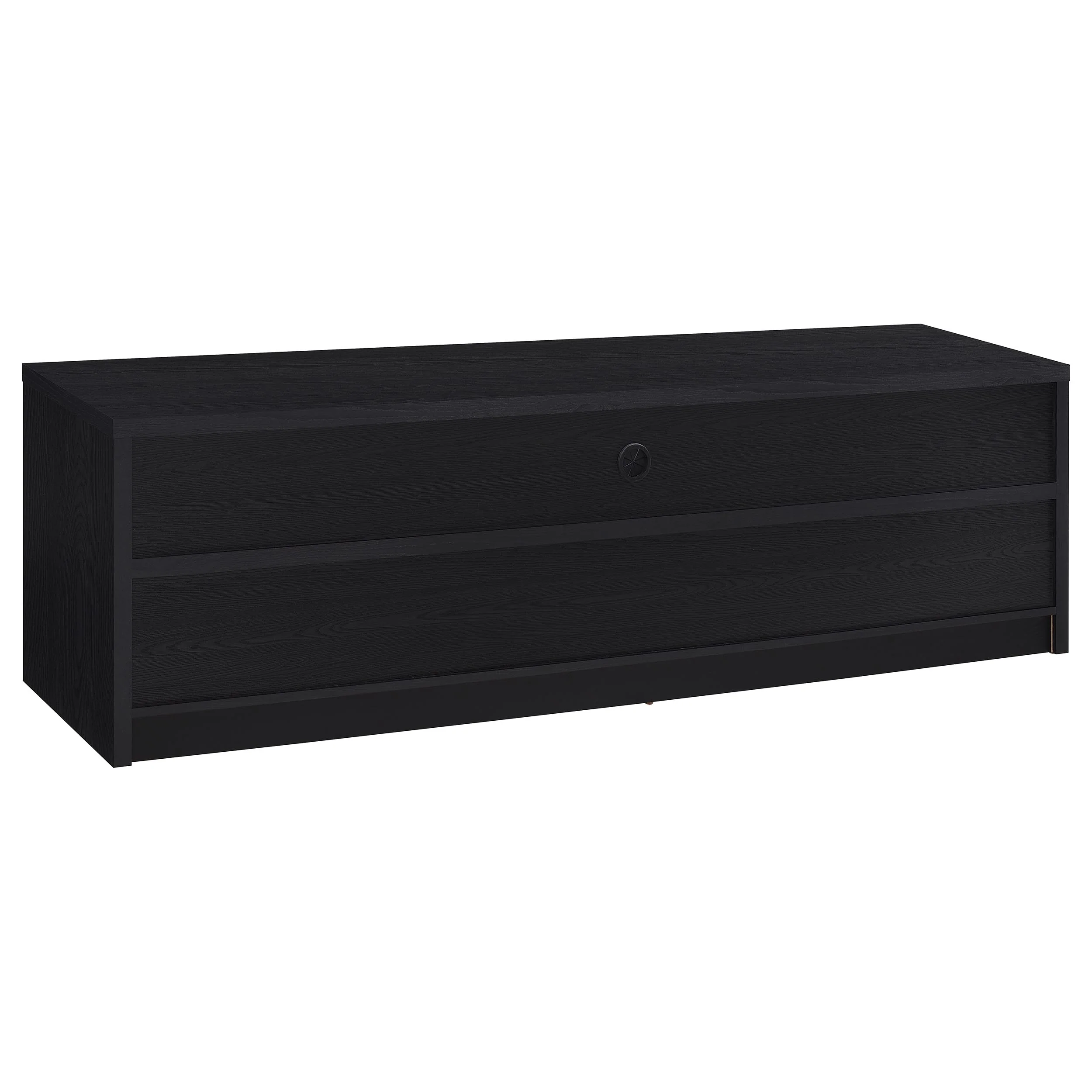 Rutland 78-Inch Black TV Stand with 3 Drawers - Image 9