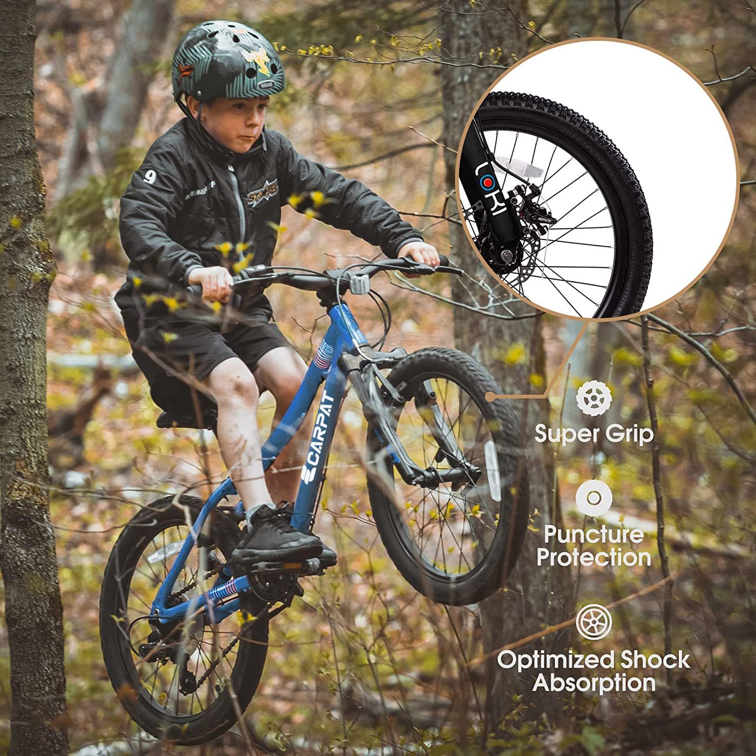 S20101 20" Kids' Bike, Boys Girls Mountain Bike Ages 8-12, 7 Speed Teenager Children Kids' Bicycles, Front Suspension Disc Brake Rear V-Brake, High Steel Frame - Image 12
