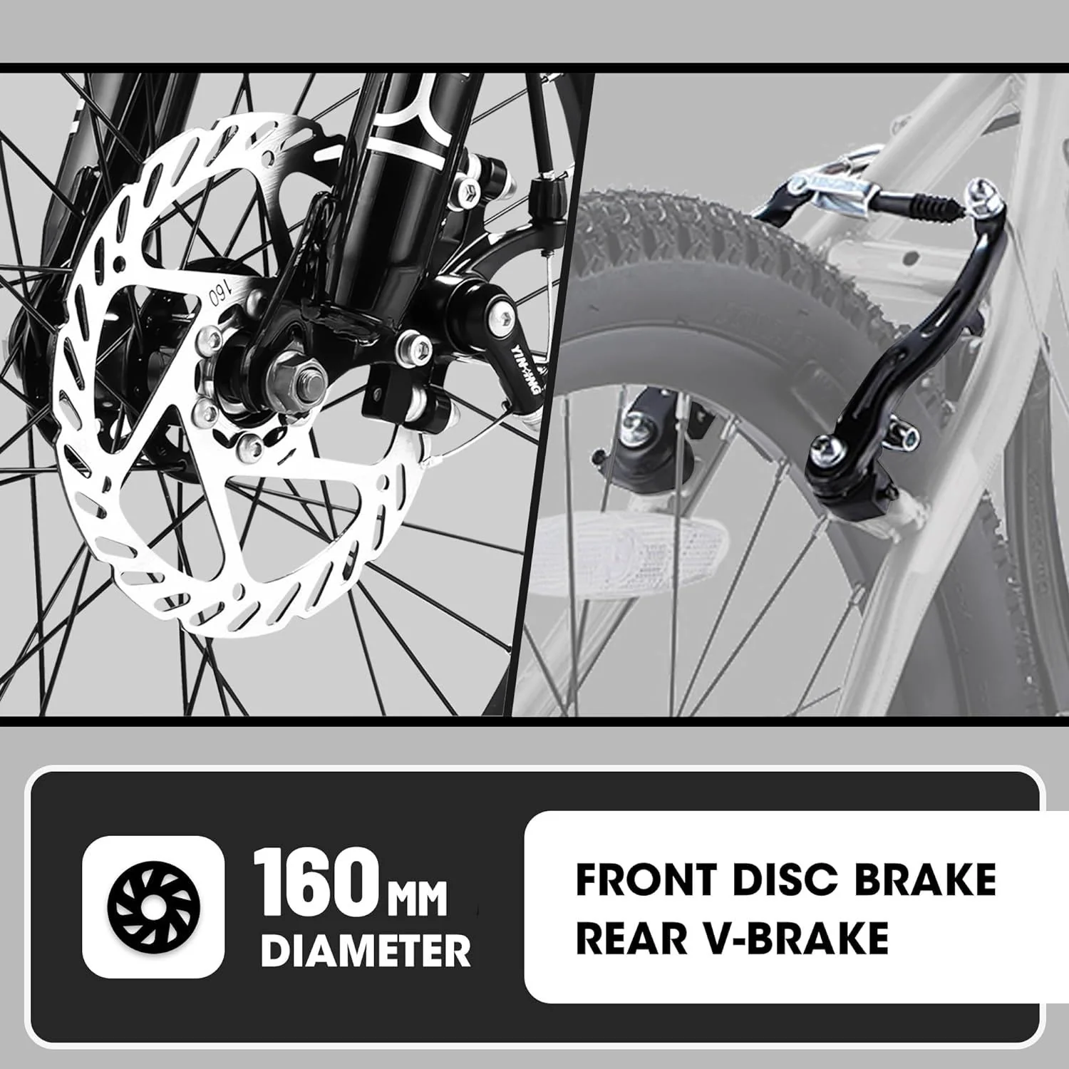 S20101 20" Kids' Bike, Boys Girls Mountain Bike Ages 8-12, 7 Speed Teenager Children Kids' Bicycles, Front Suspension Disc Brake Rear V-Brake, High Steel Frame - Image 22