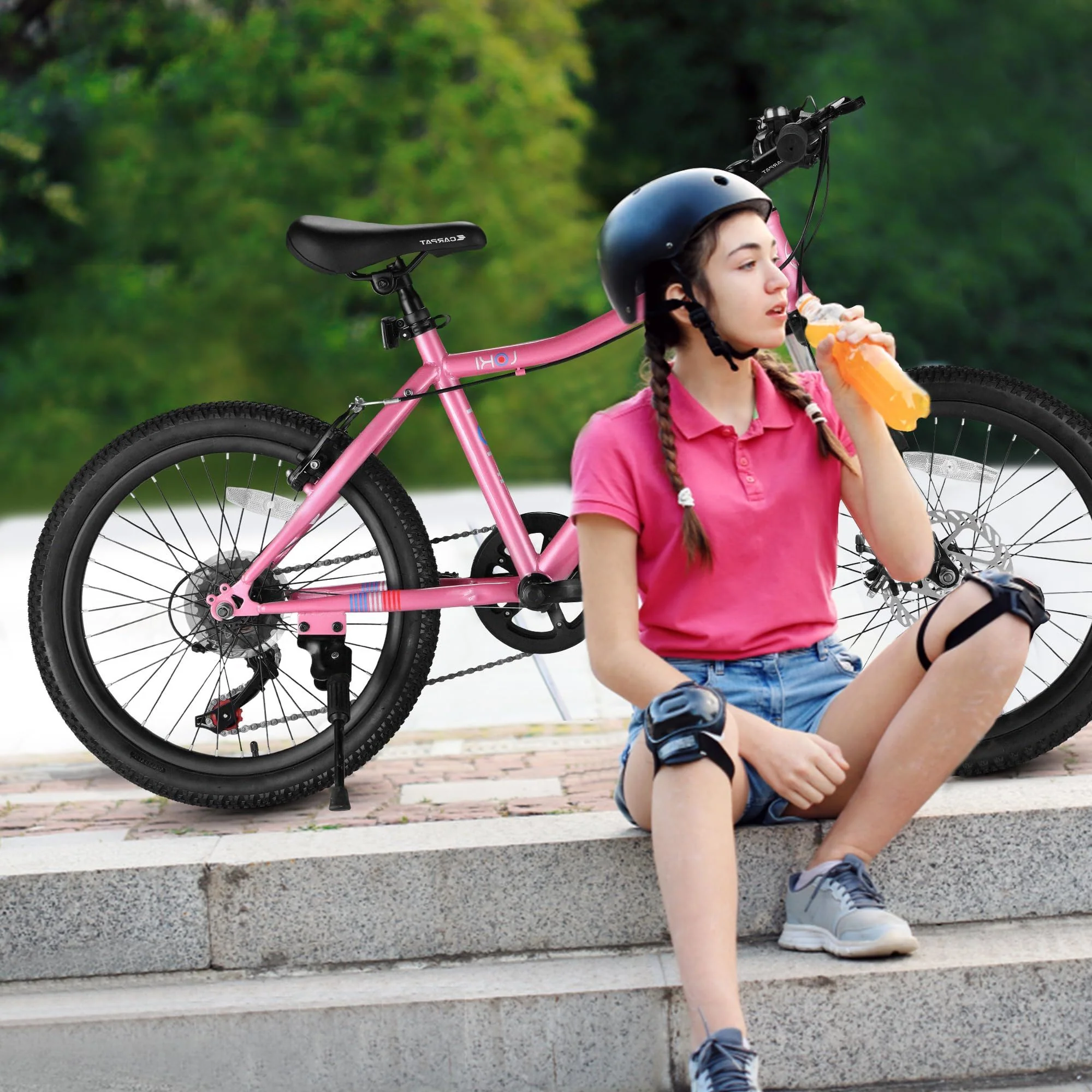 S20101 20" Kids' Bike, Boys Girls Mountain Bike Ages 8-12, 7 Speed Teenager Children Kids' Bicycles, Front Suspension Disc Brake Rear V-Brake, High Steel Frame - Image 32