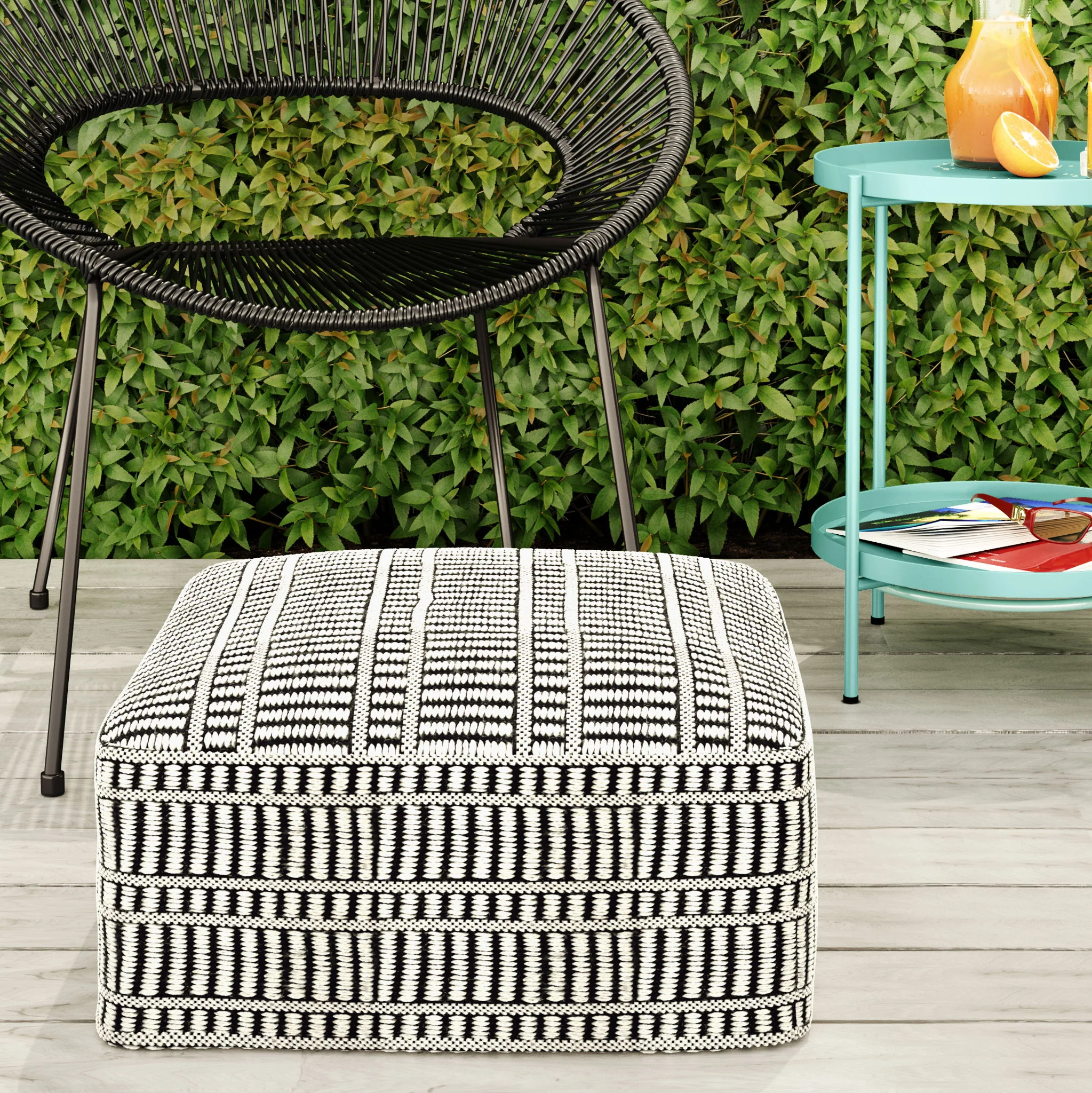 Safford - Square Outdoor / Indoor Pouf - Image 11